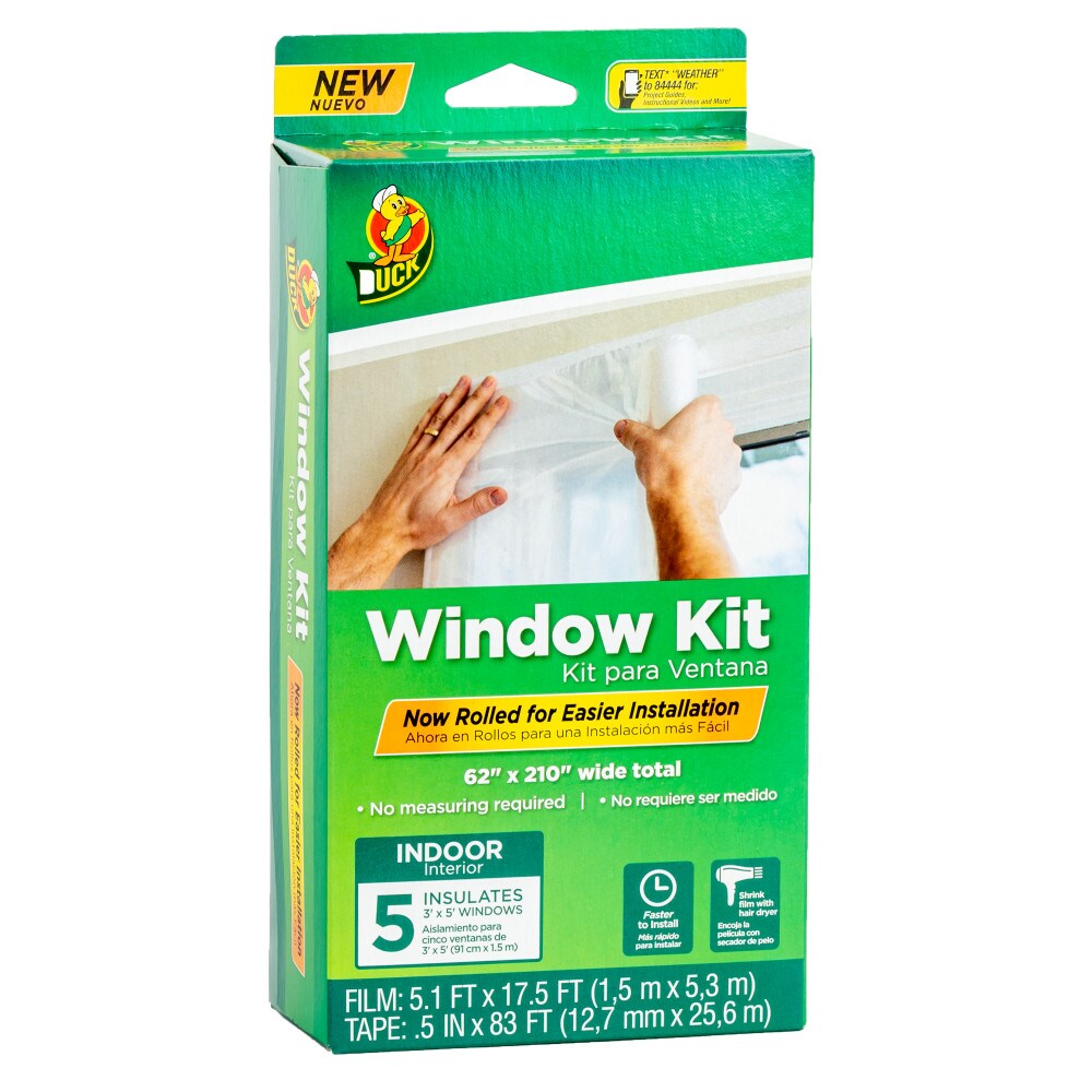 Duck 287407 210-in x 62-in Clear Heat-control Window Film Kit