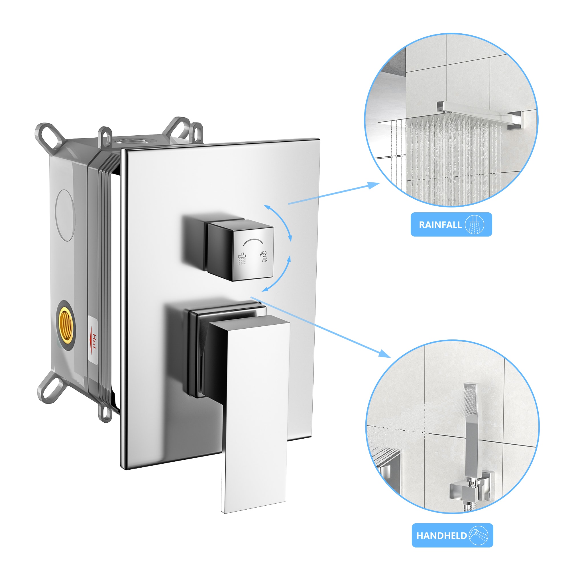 Mondawe MOEB102-10BN Showerhead-Bar-Panels - View #2