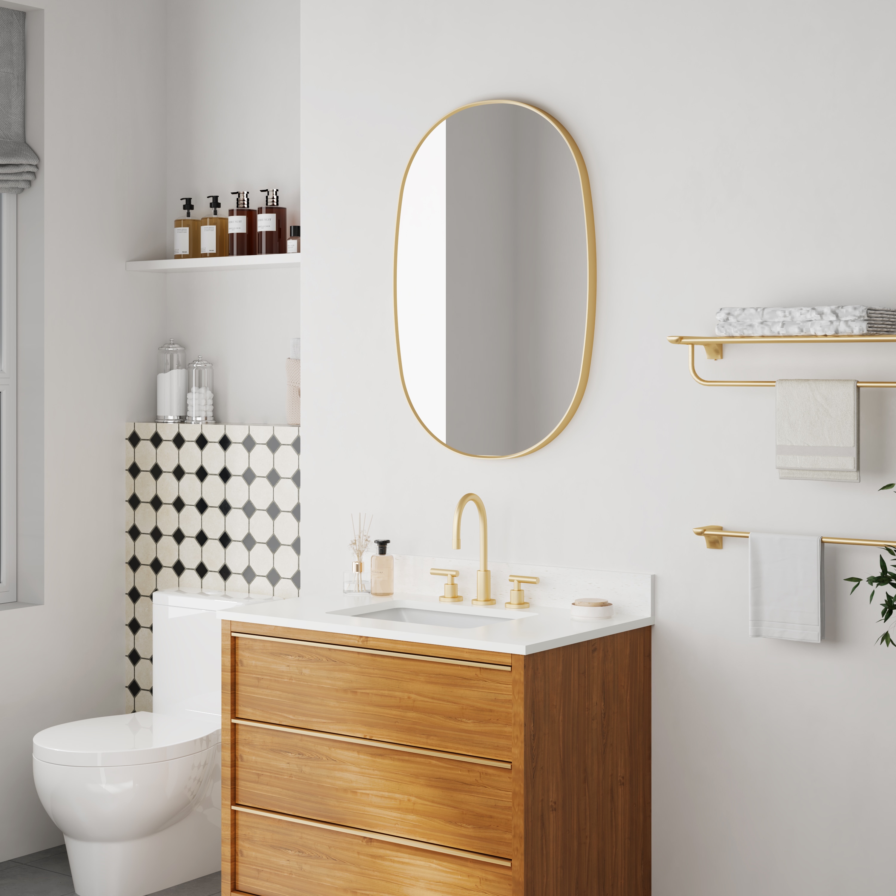 WELLFOR F3MR2436BG Framed-Bath-Mirrors - View #3