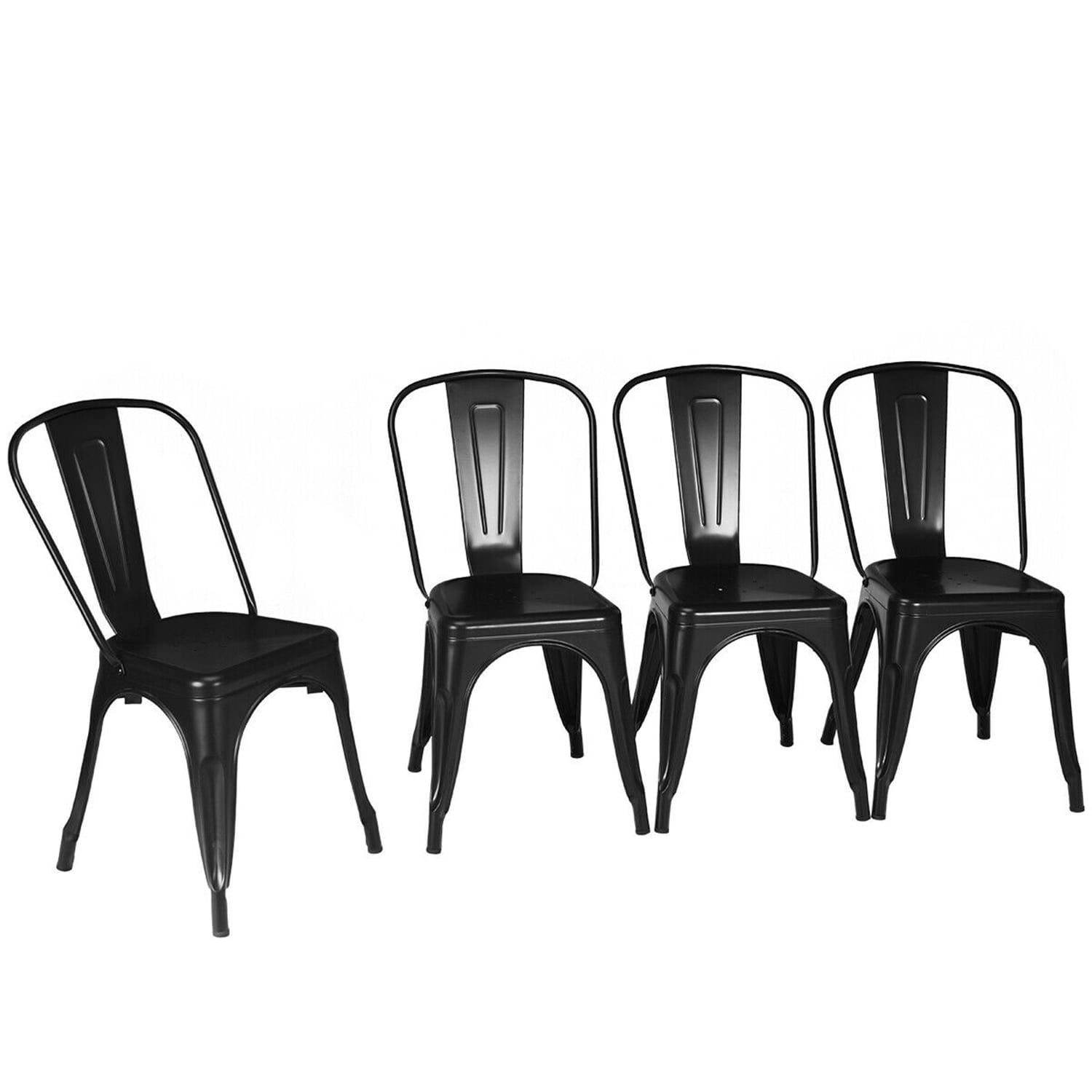 WELLFOR TRX-646AK CH Stackable Metal Dining Chair Contemporary/Modern Dining Side Chair (Metal Frame)