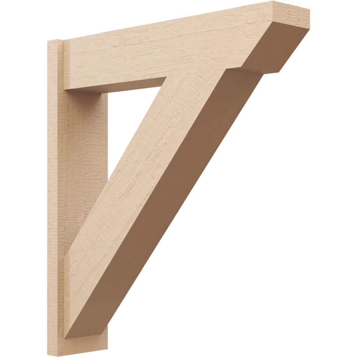 Ekena Millwork 2134808 Timberthane Rough Cedar Faux Wood Traditional Slat Outlooker 8-in W x 34-in D x 38-in H Primed Tan