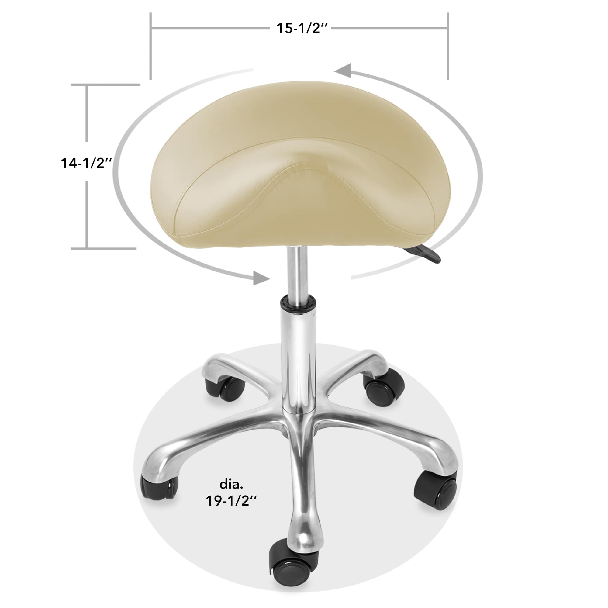 Saloniture SAL-STOOL-218-CREAM Office-Chairs - View #6