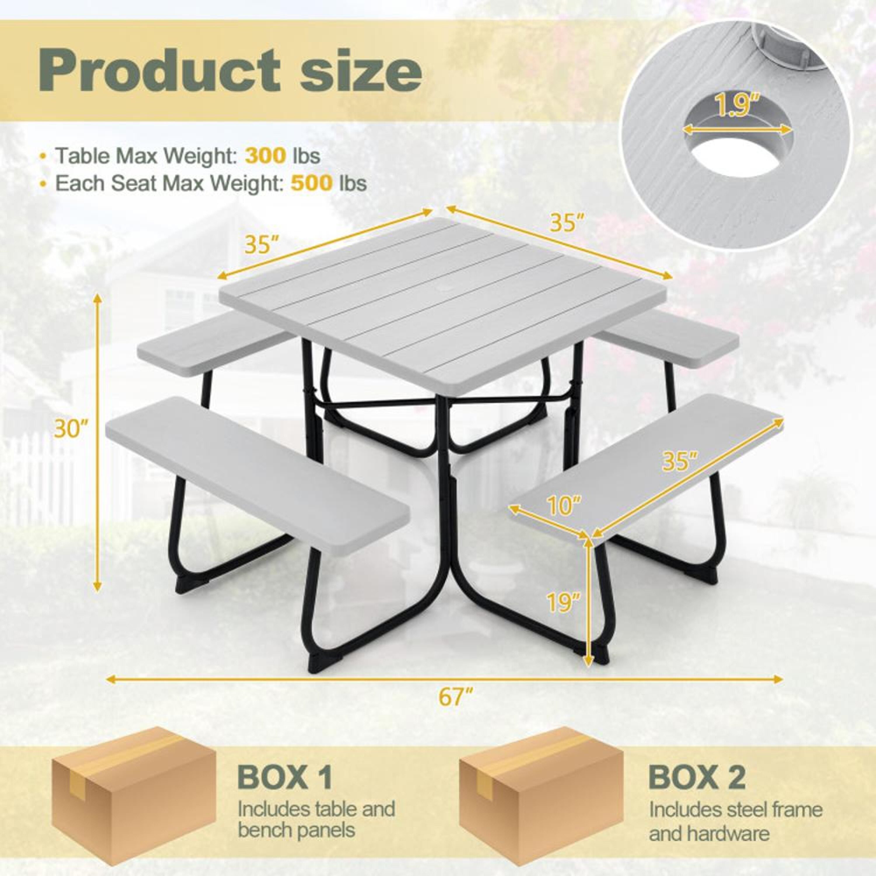 BABOOM BOM-265GR+-CO Picnic-Tables - View #4