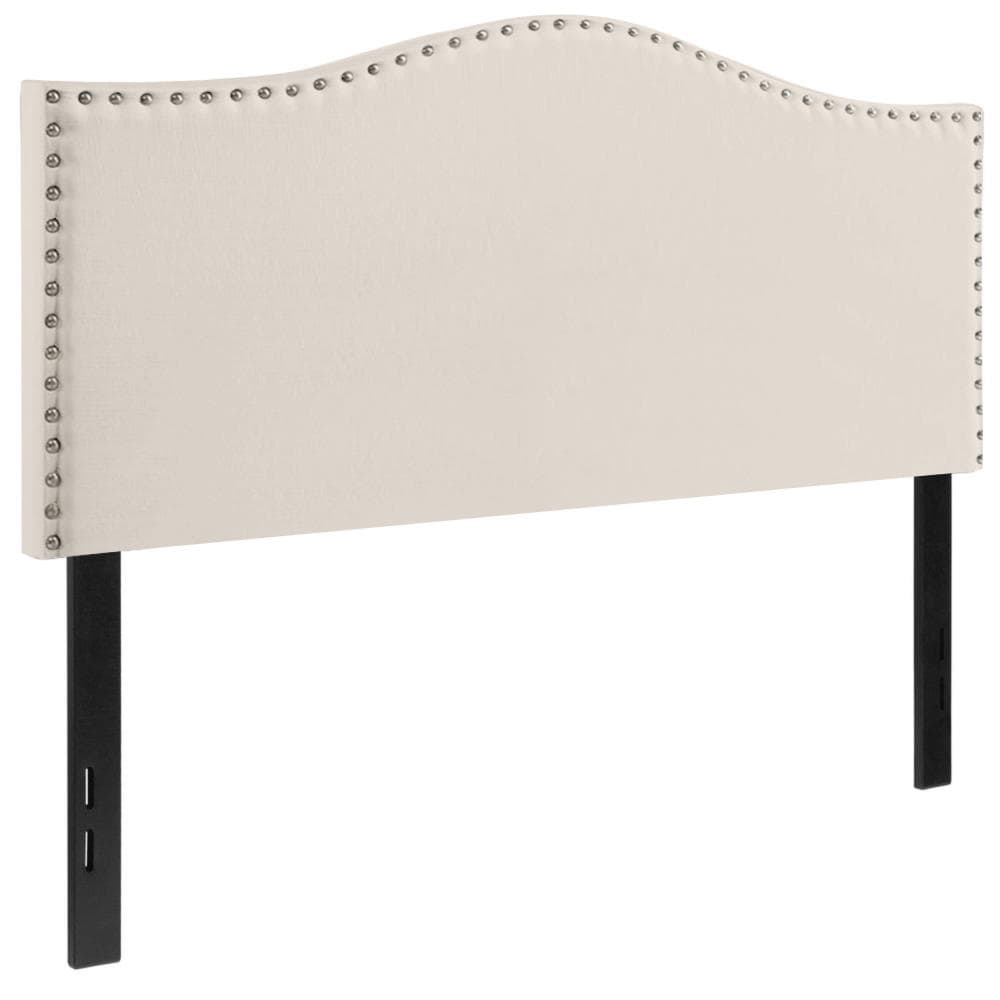 Belle Isle Furniture Casual King Upholstered Headboard in Beige/Linen ...