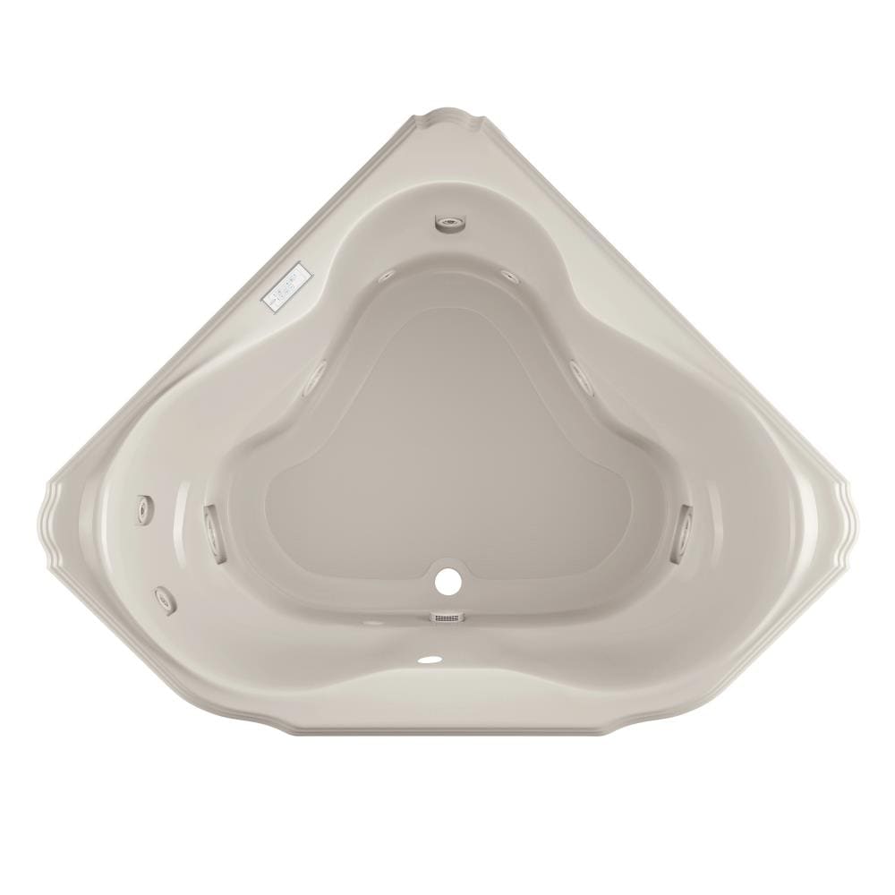Jacuzzi MS05969 Marineo 60.0-Inches x 60.0-Inches Oyster Acrylic Corner Drop-in Whirlpool tub ( Center Drain )