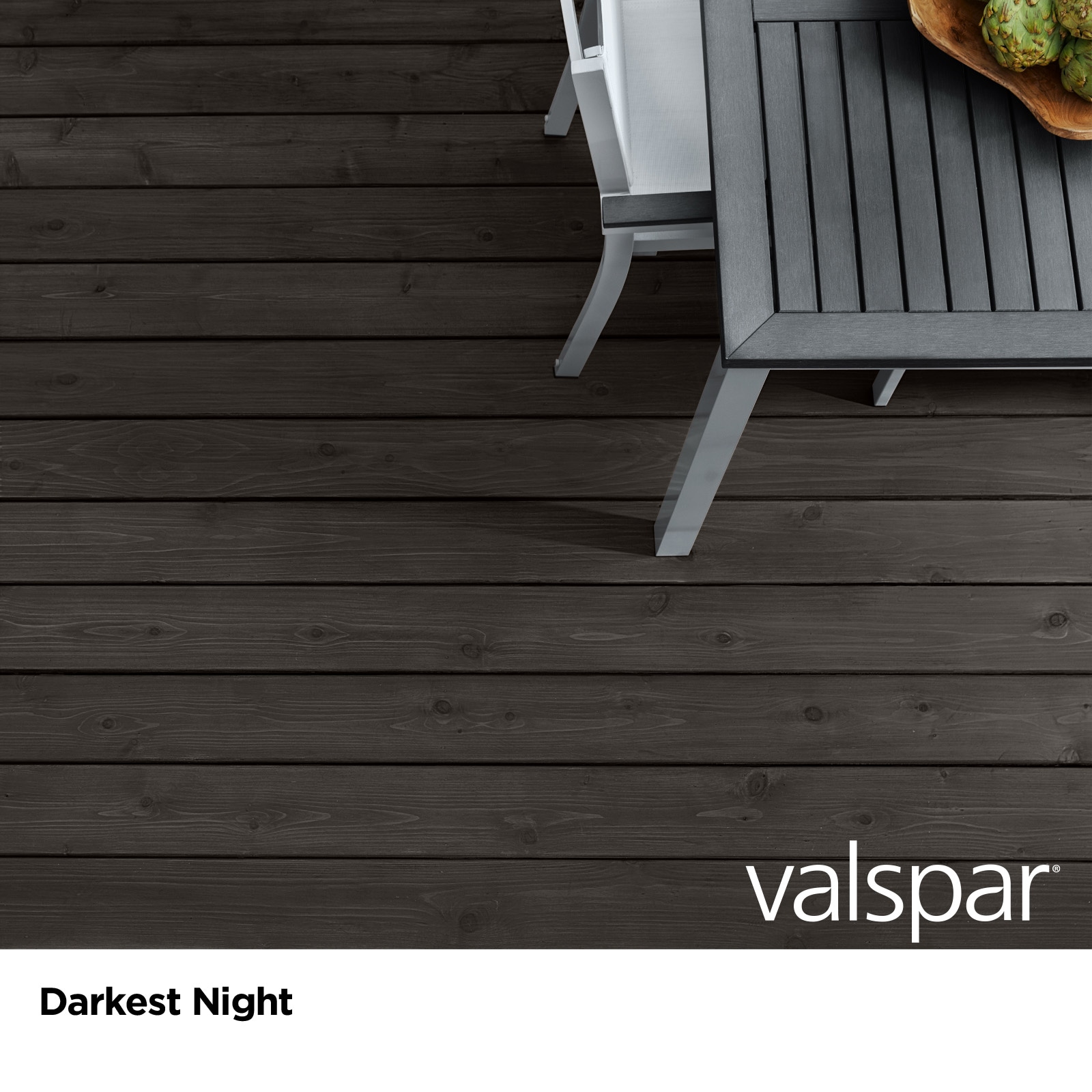Valspar Darkest Night Semi-transparent Exterior Wood Stain and