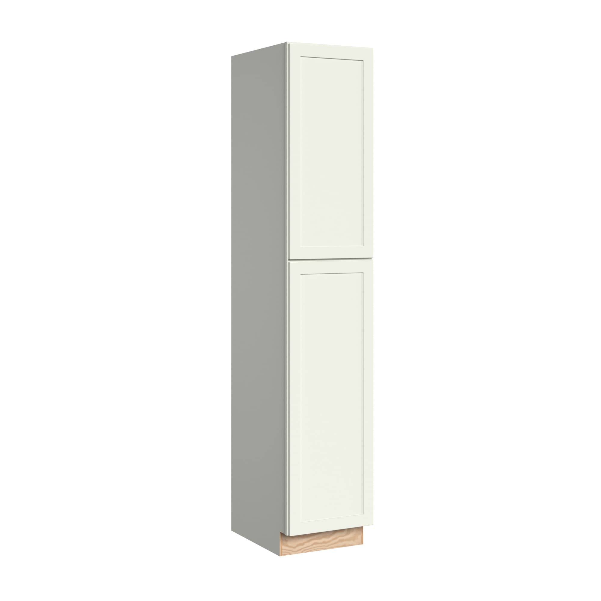 KraftMaid Momentum U182493R.ET.SHG71 Deveron 18-in W x 93-in H x 24-in D Dove White Pantry Fully assembled Plywood Cabinet (Recessed Panel Shaker)