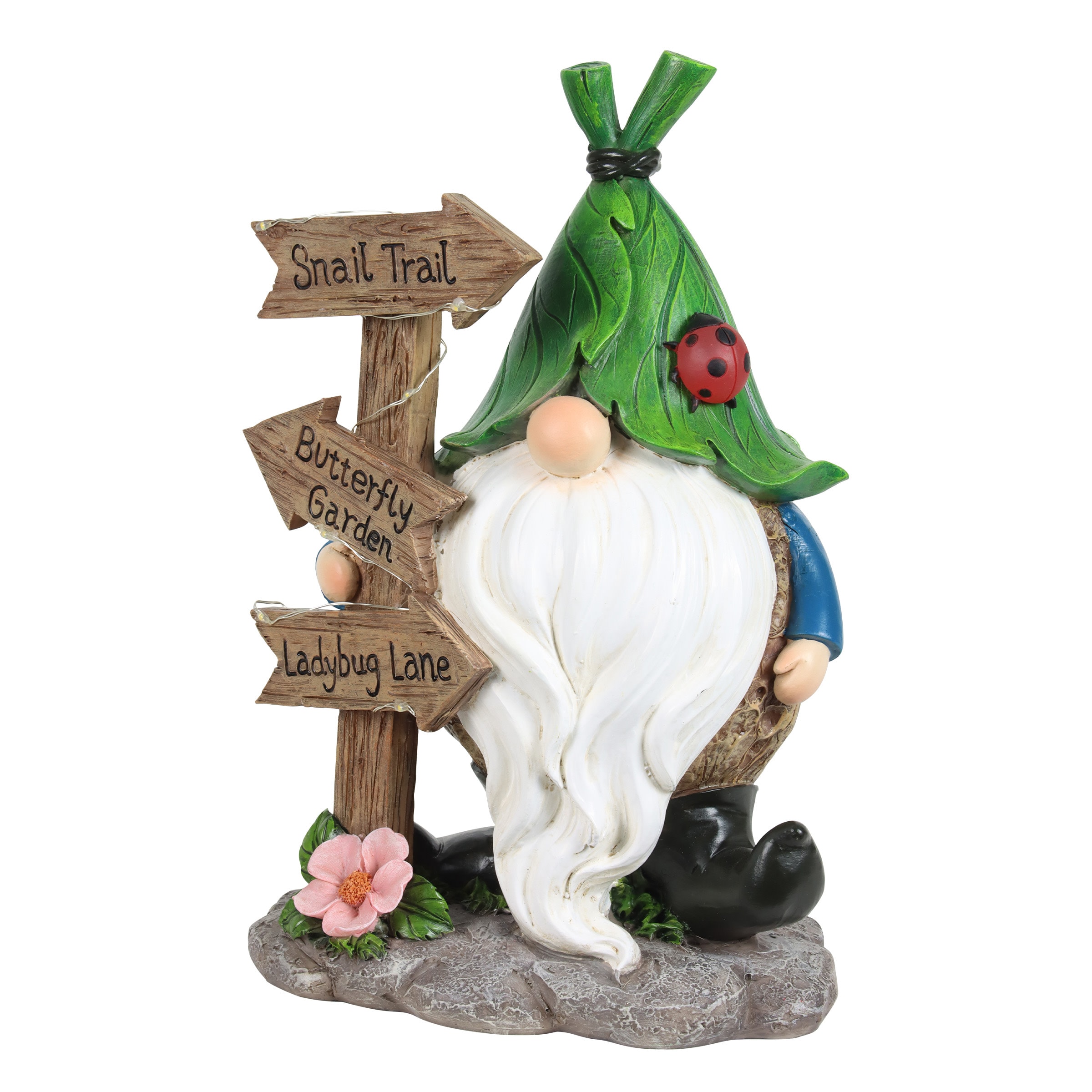 Exhart 10.63-in H x 7.28-in W Gnome Garden Statue in the Garden Statues  department at