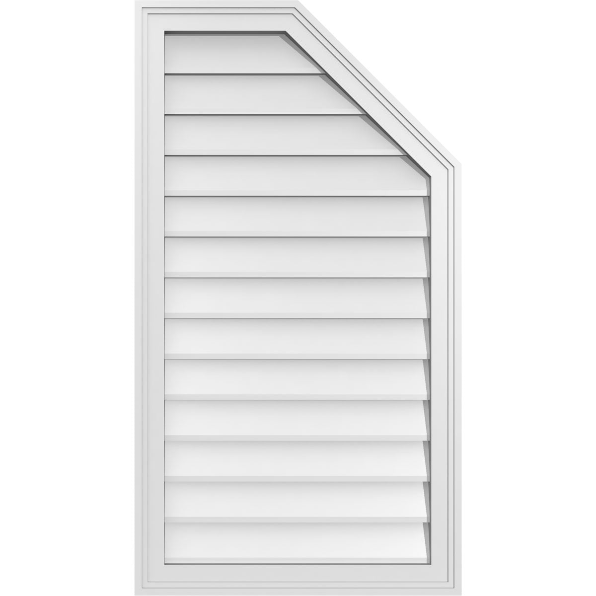 Ekena Millwork GVPOR22X4002SN 22-Inches x 40-Inches Off-white Octagon PVC Gable Louver Vent