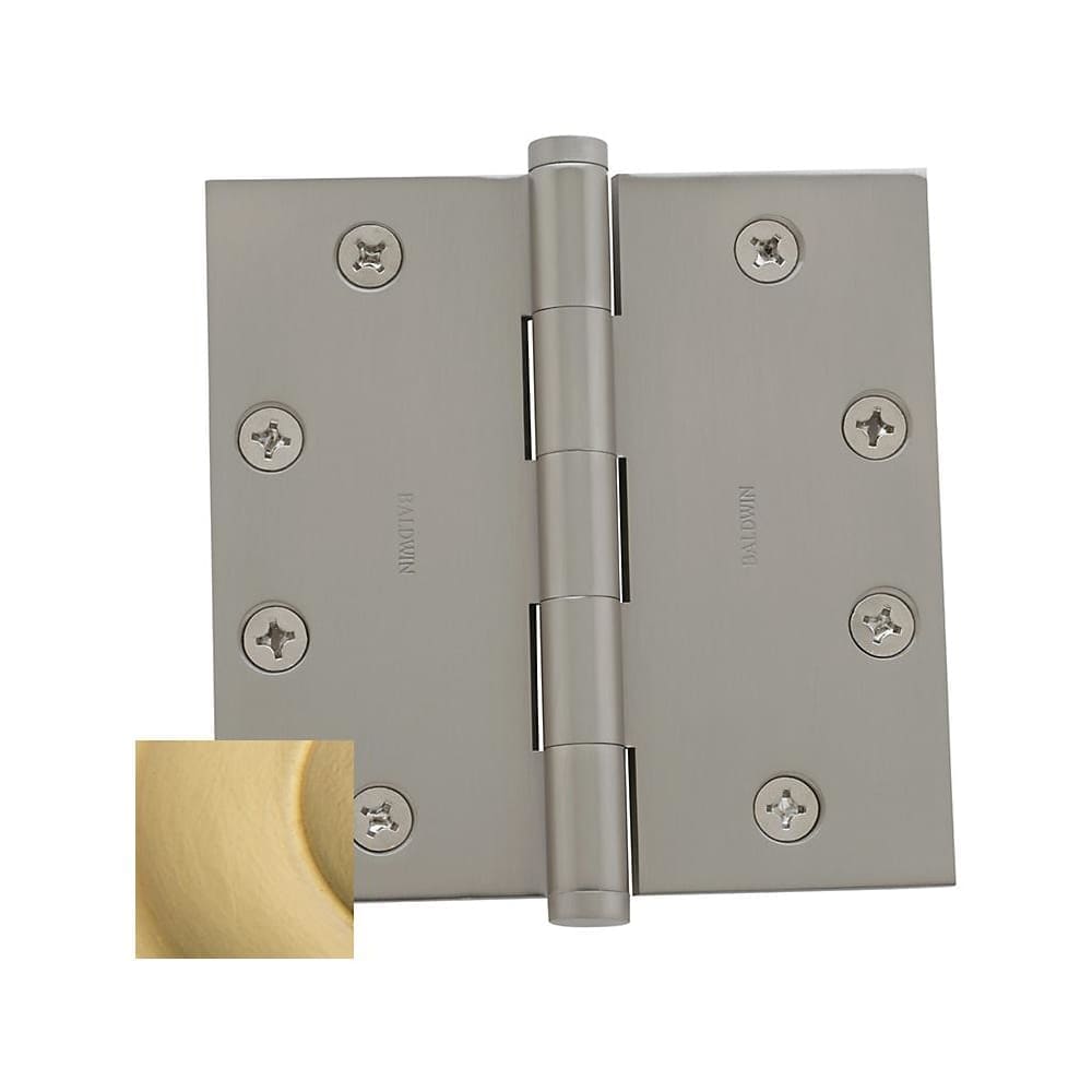 Baldwin 1045.I 41/2 Inch Wide Plain Bearing Square Corner Mortise Door Hinge from the Estate Collection Single Hinge #1045.044.I