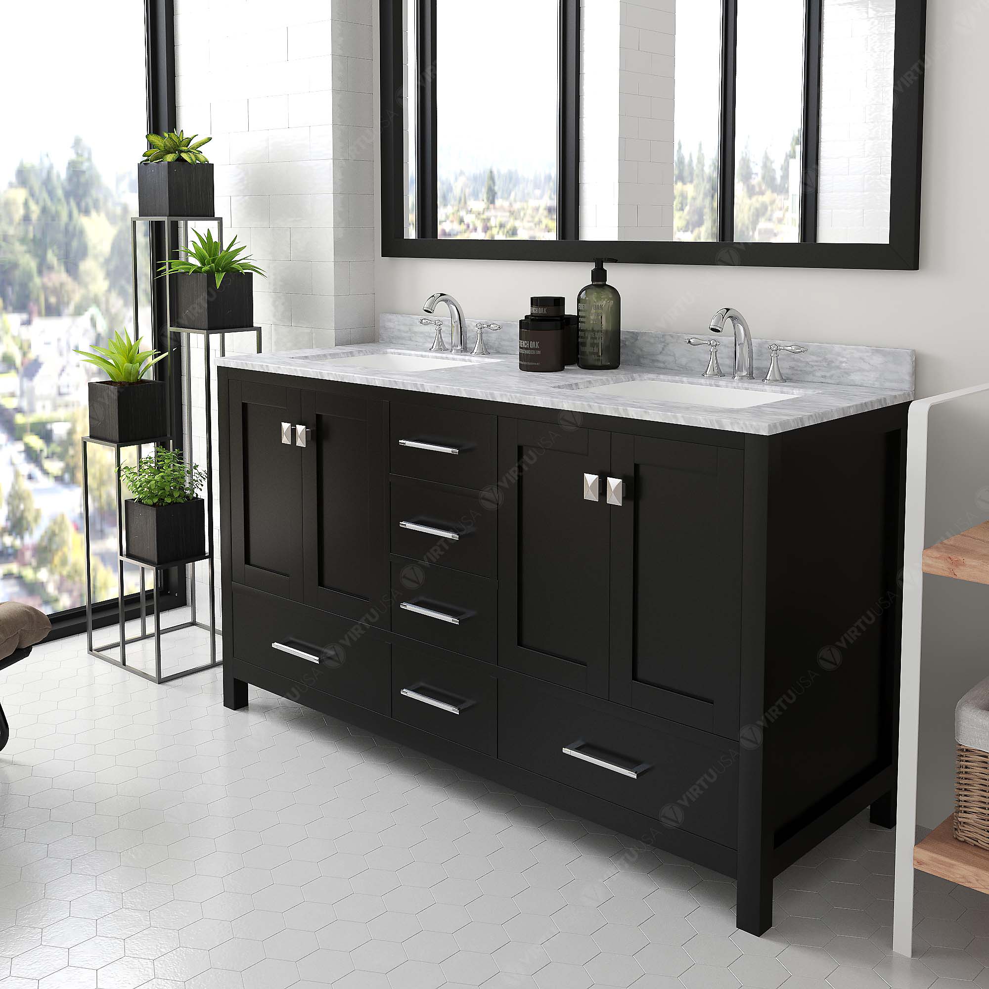 Virtu USA GD-50060-WMSQ-ES Bath-Vanity-Combo - View #3