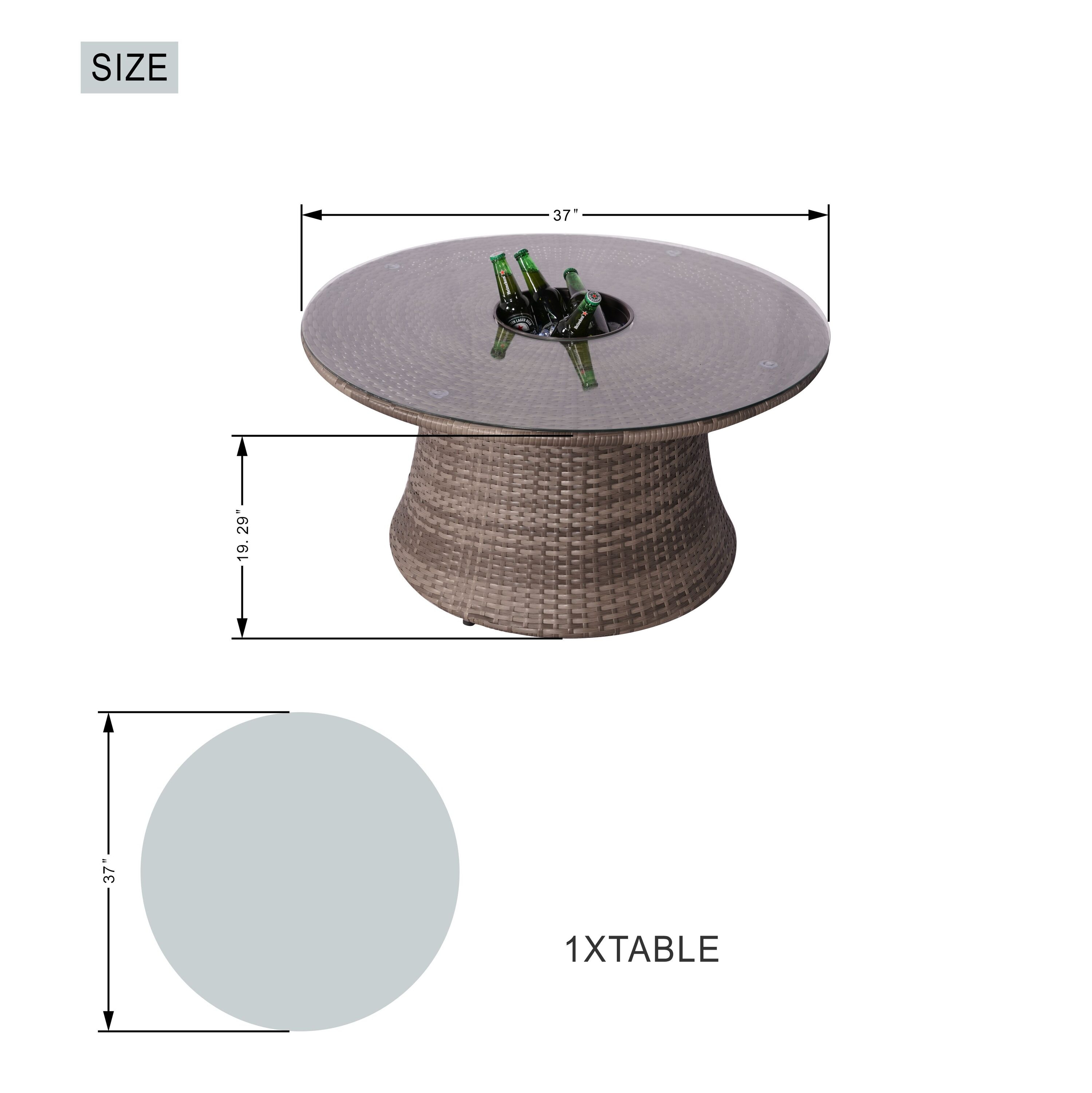 Direct Wicker DWS-1205B-GRAY Patio-Conversation-Sets - View #8