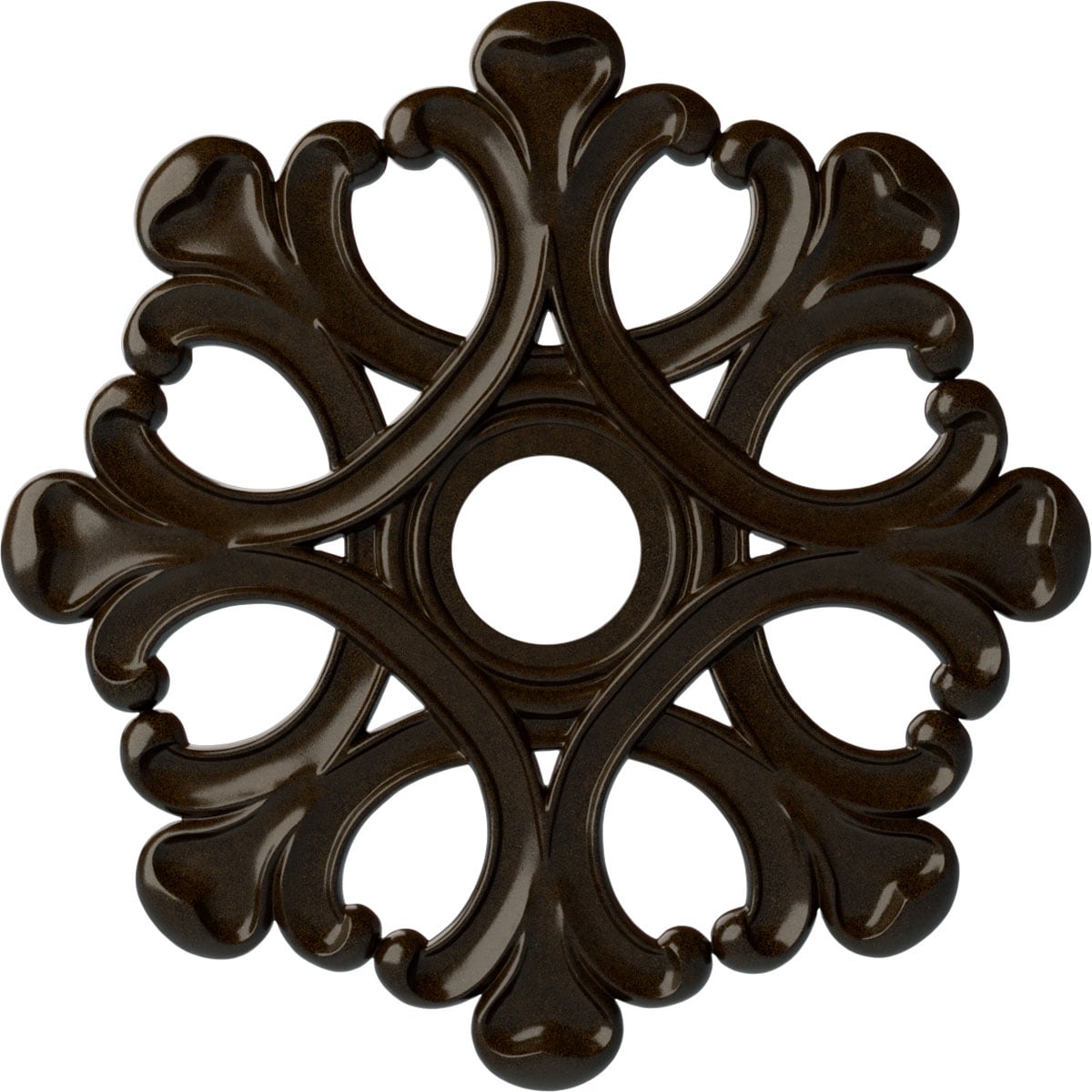 Ekena Millwork CM20ANBZS Angel 20.875-in W x 20.875-in L Painted Bronze Polyurethane Whole Ceiling Medallion