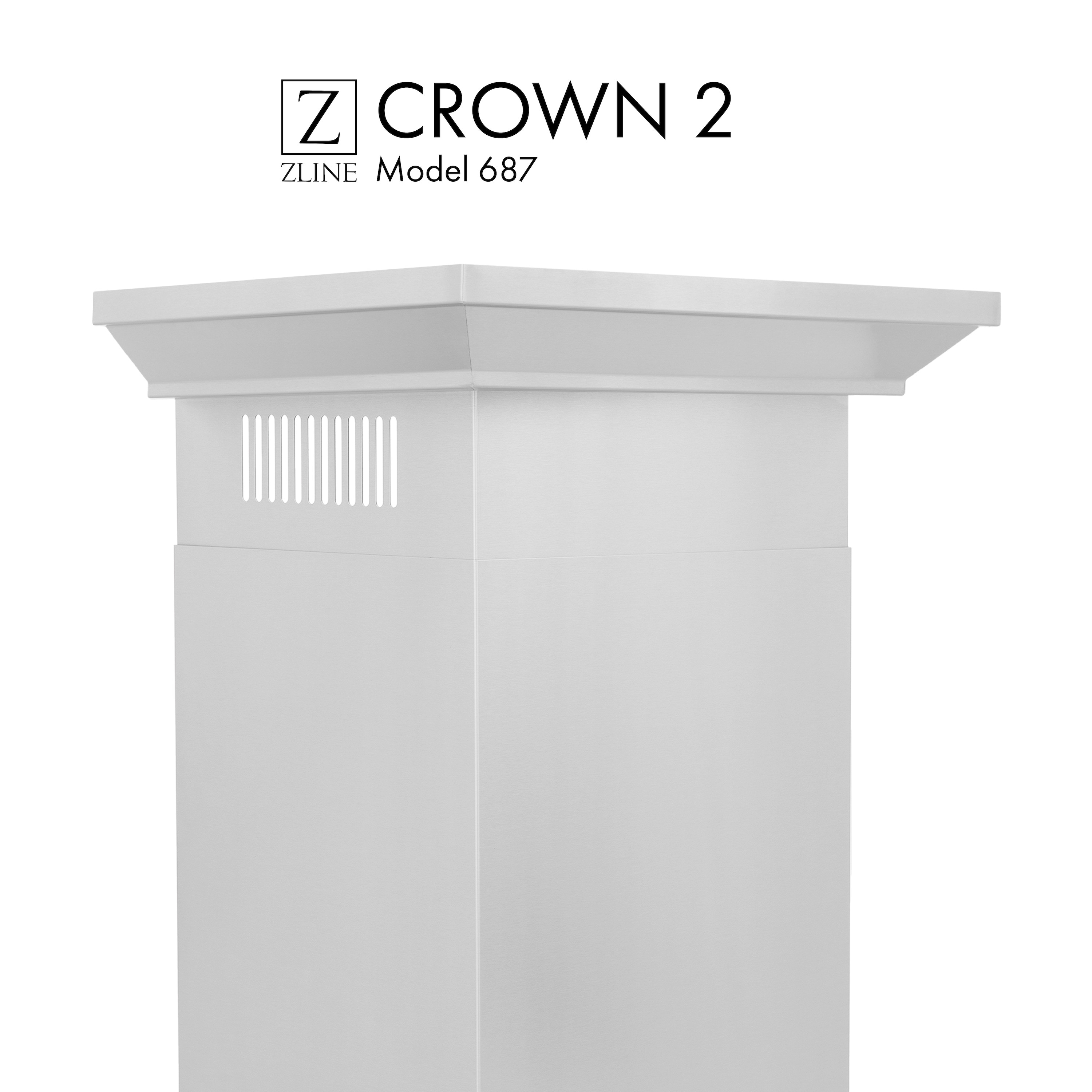 ZLINE KITCHEN & BATH CM2-687 Wall-Mounted range hood Top cover Stainless Steel