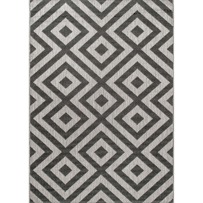 nuLOOM Shane 8 x 10 Gray Indoor/Outdoor Trellis Area Rug at Lowes.com