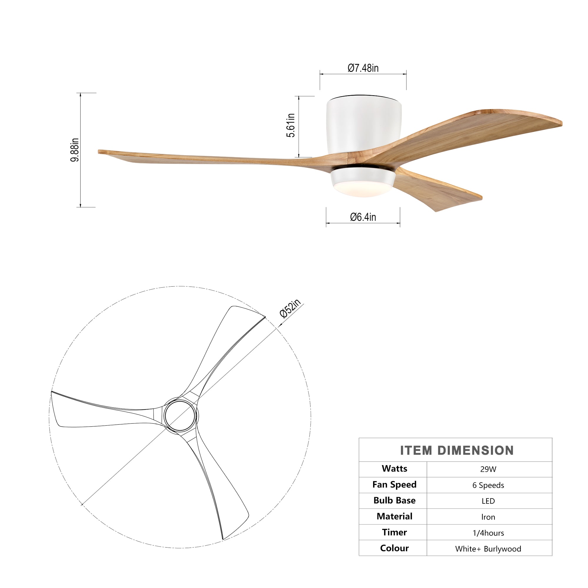 Bybafun YB5100094 Ceiling-Fans - View #4