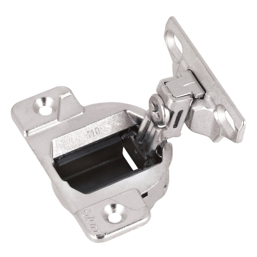 Blum 1-3/8-in Overlay 110-Degree Opening Nickel Plated Self-closing  Concealed Cabinet Hinge in the Cabinet Hinges department at