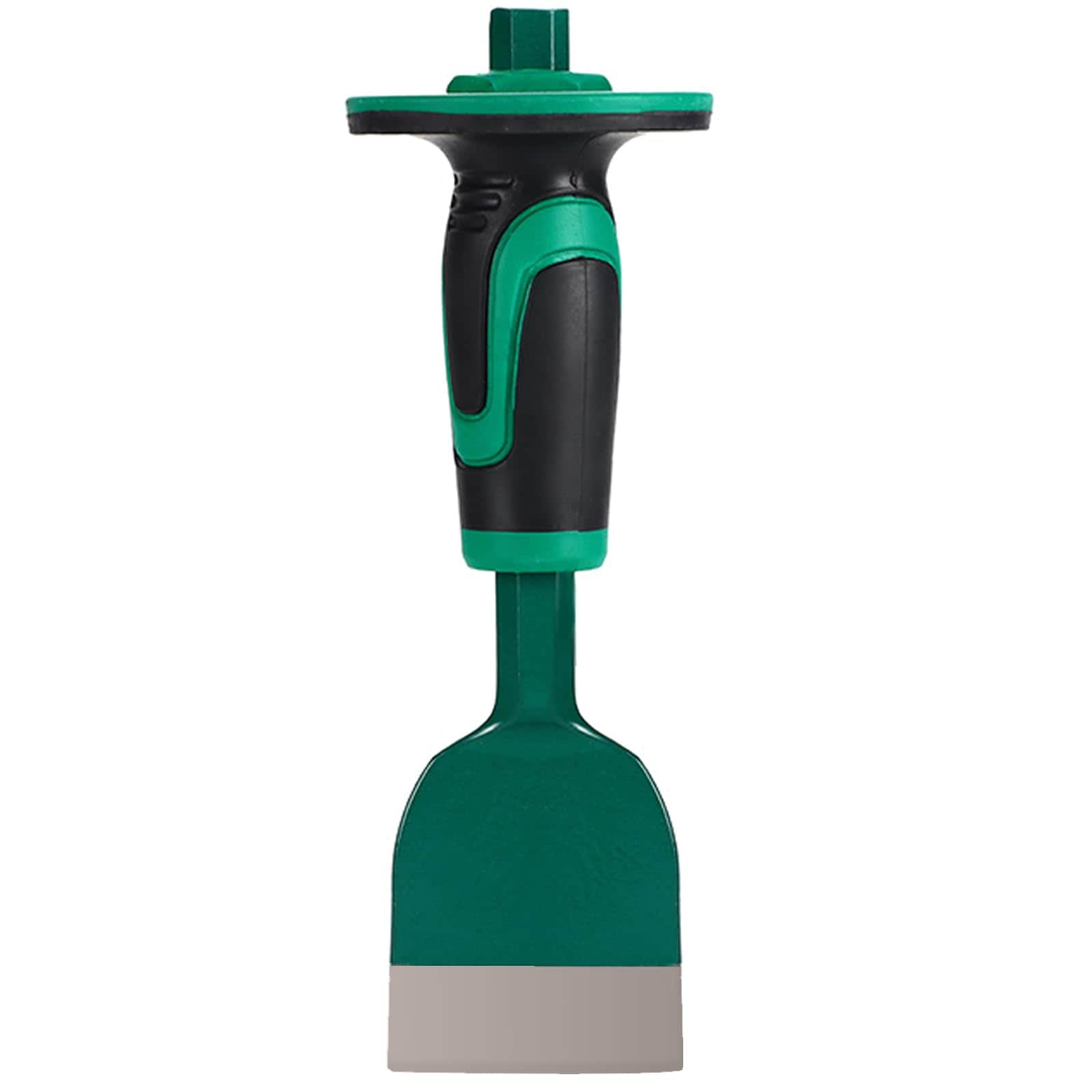 Linder Group Inc Heavy Duty Masonry Chisel 9 Inch Brick Chisel with Hand Protector Green Ergonomic Grip for Demolition Masonry Concrete Carving Heat Treated #L3UU3SLC