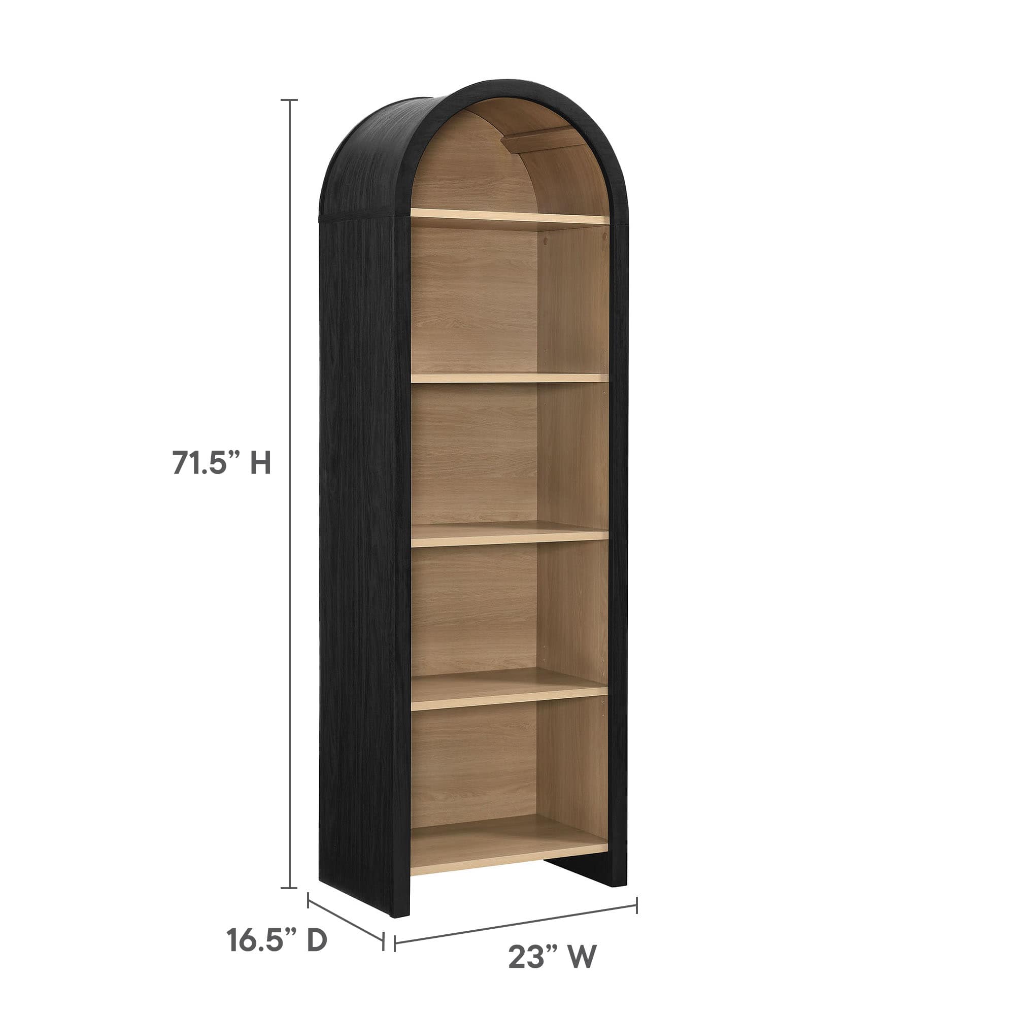 Modway EEI-7201-BLK-OAK bookcases - View #3