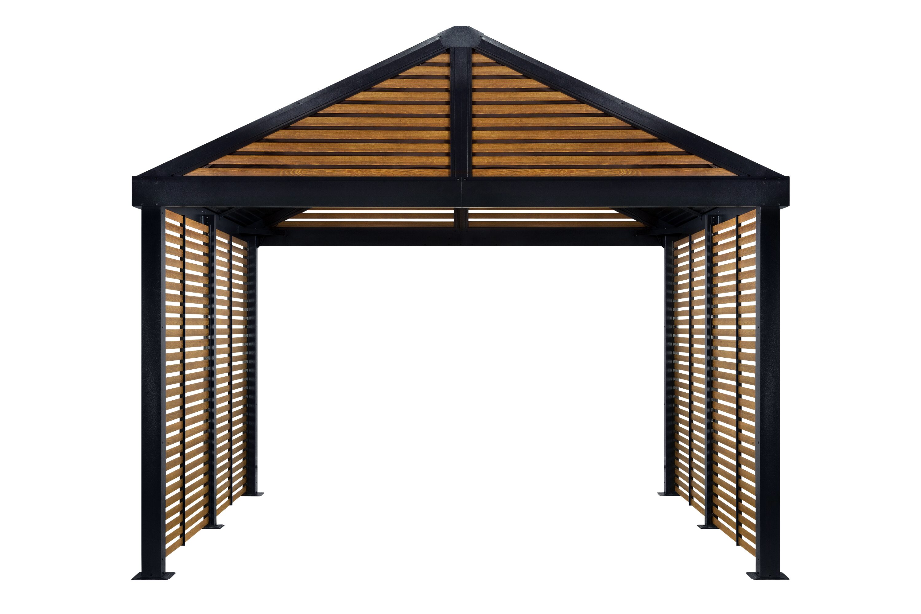 Sojag 500-9168044 12-ft x 12-ft Wood Square Hardtop Steel Roof