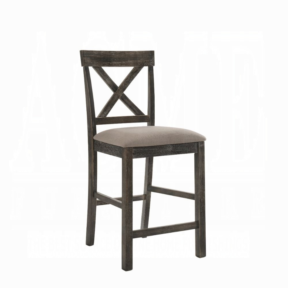 LOVMOR Set of 2 Contemporary Wood Dining Side Chair Fabric Seat Wood ...