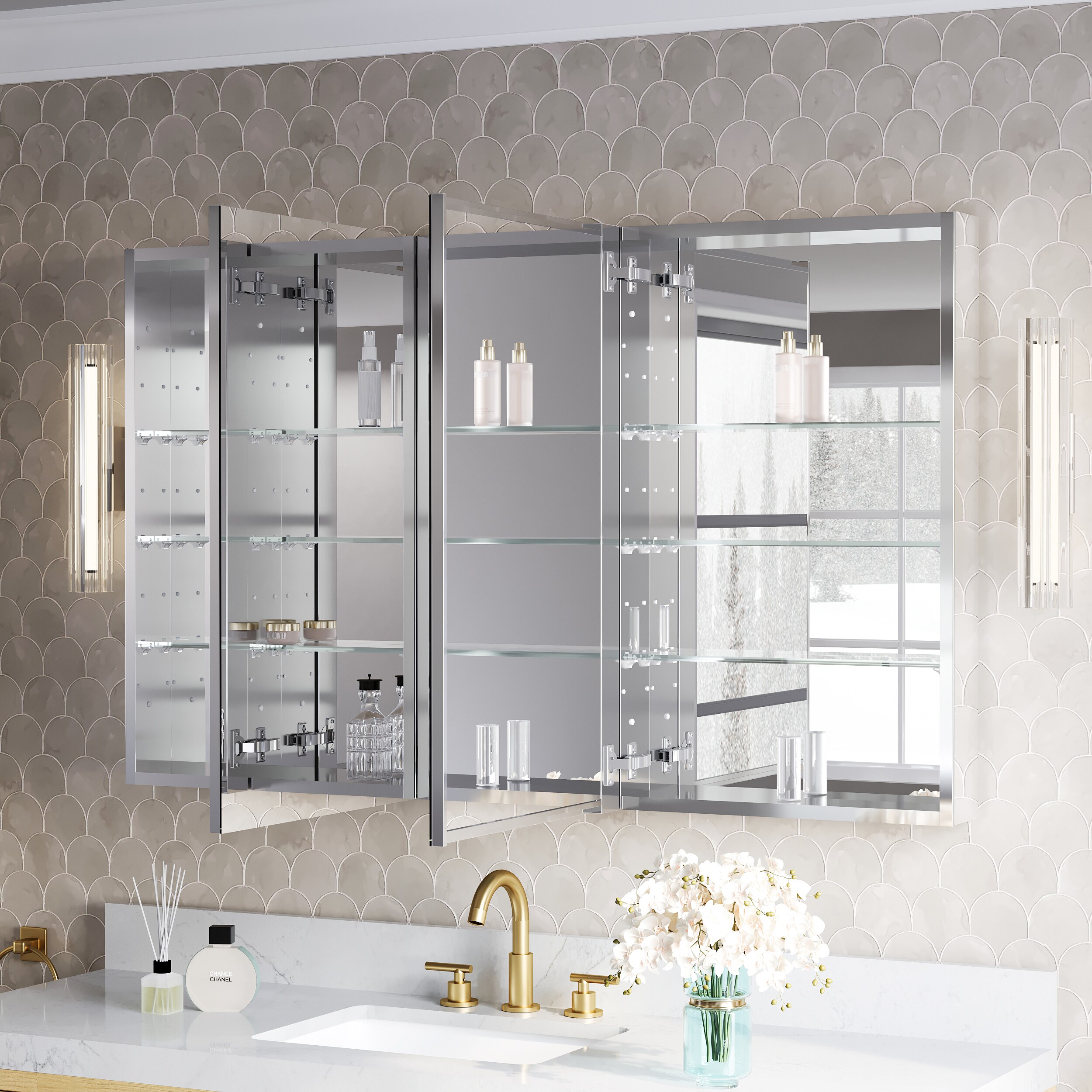 WELLFOR JRA20R12R20L32 Bathroom-Medicine-Cabinets - View #12