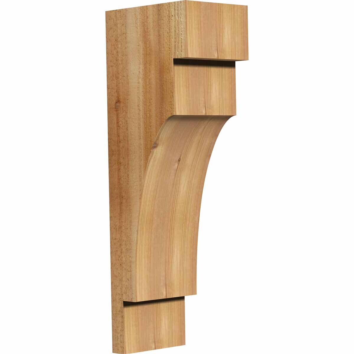 Ekena Millwork COR06X08X24MED00RWR 6-in x 8-in x 24-in Mediterranean Unfinished Western red cedar Wood Paintable/Stainable Corbel