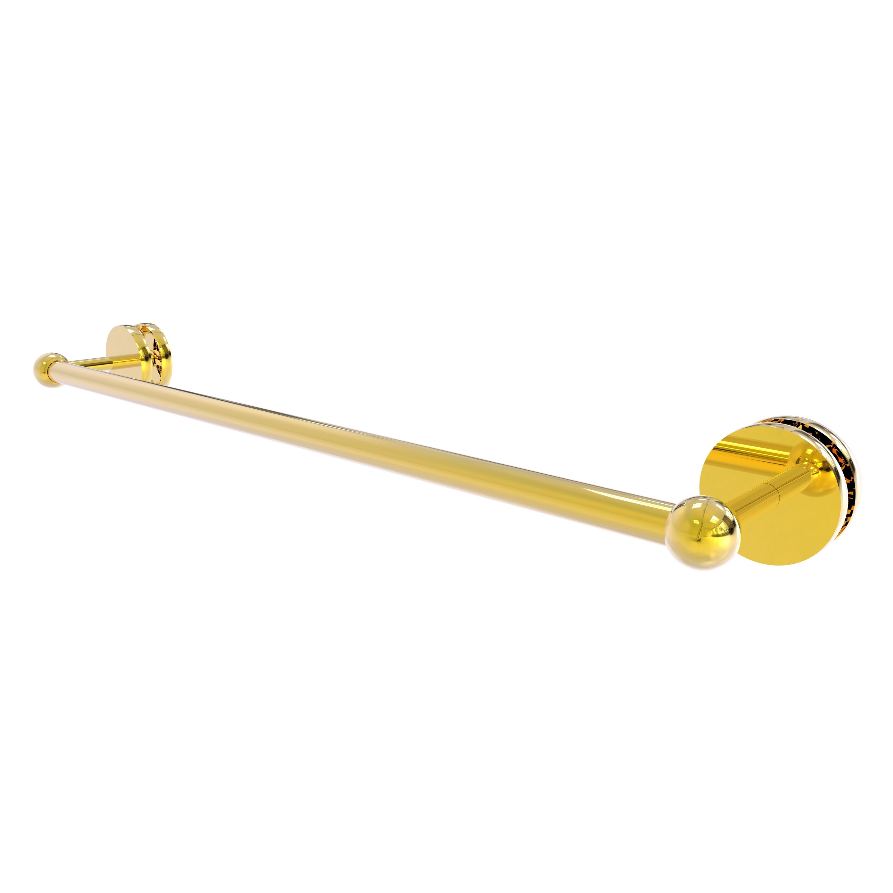 Allied Brass P1000-41-SM-24-PB Prestige Skyline 24-in Polished Brass Wall mount Single Towel Bar