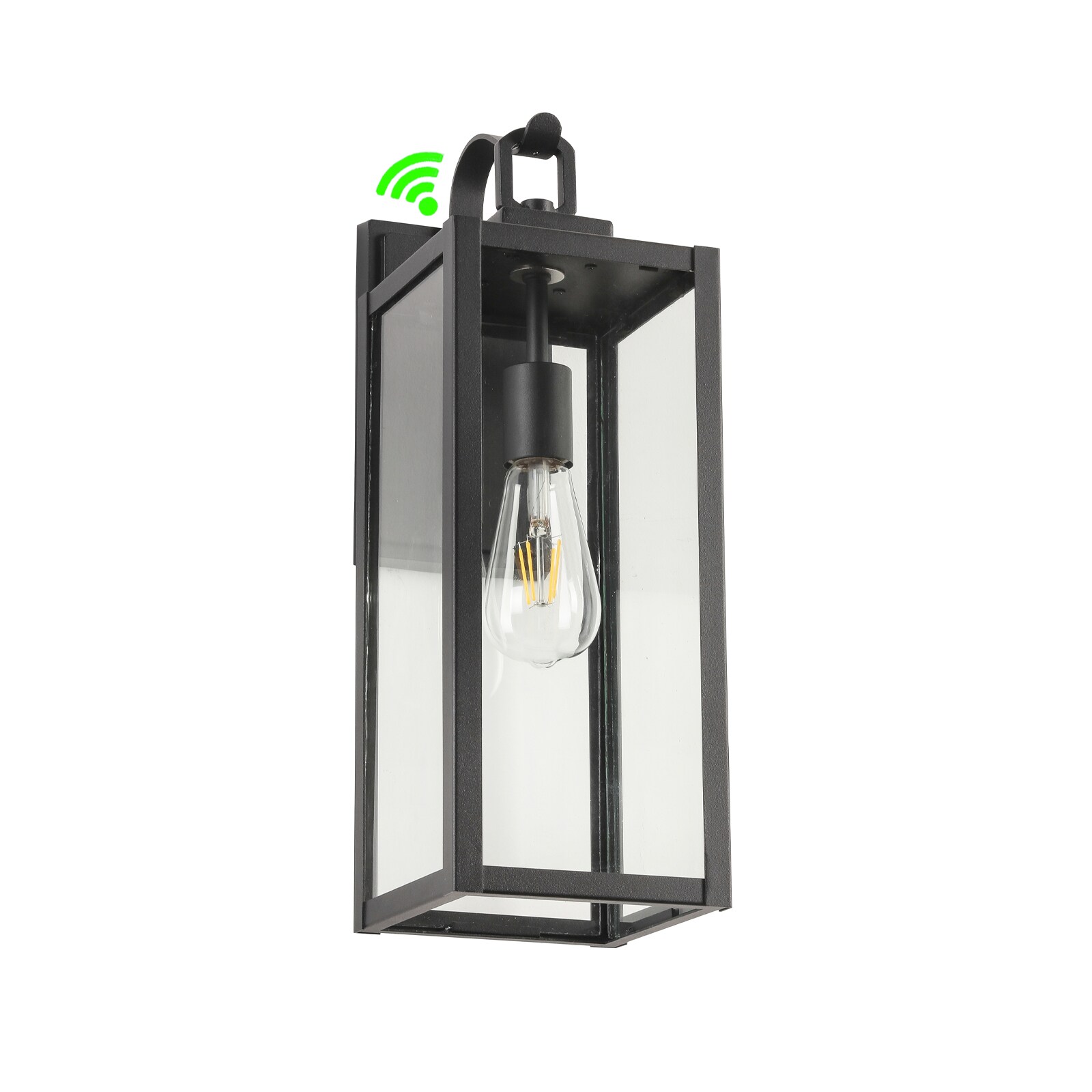 Flynama YF-WL-XDD-2-13 Outdoor Wall Lights 1 -Light 17.72-in H Matte Black Hardwired Dusk to Dawn Outdoor Wall Light