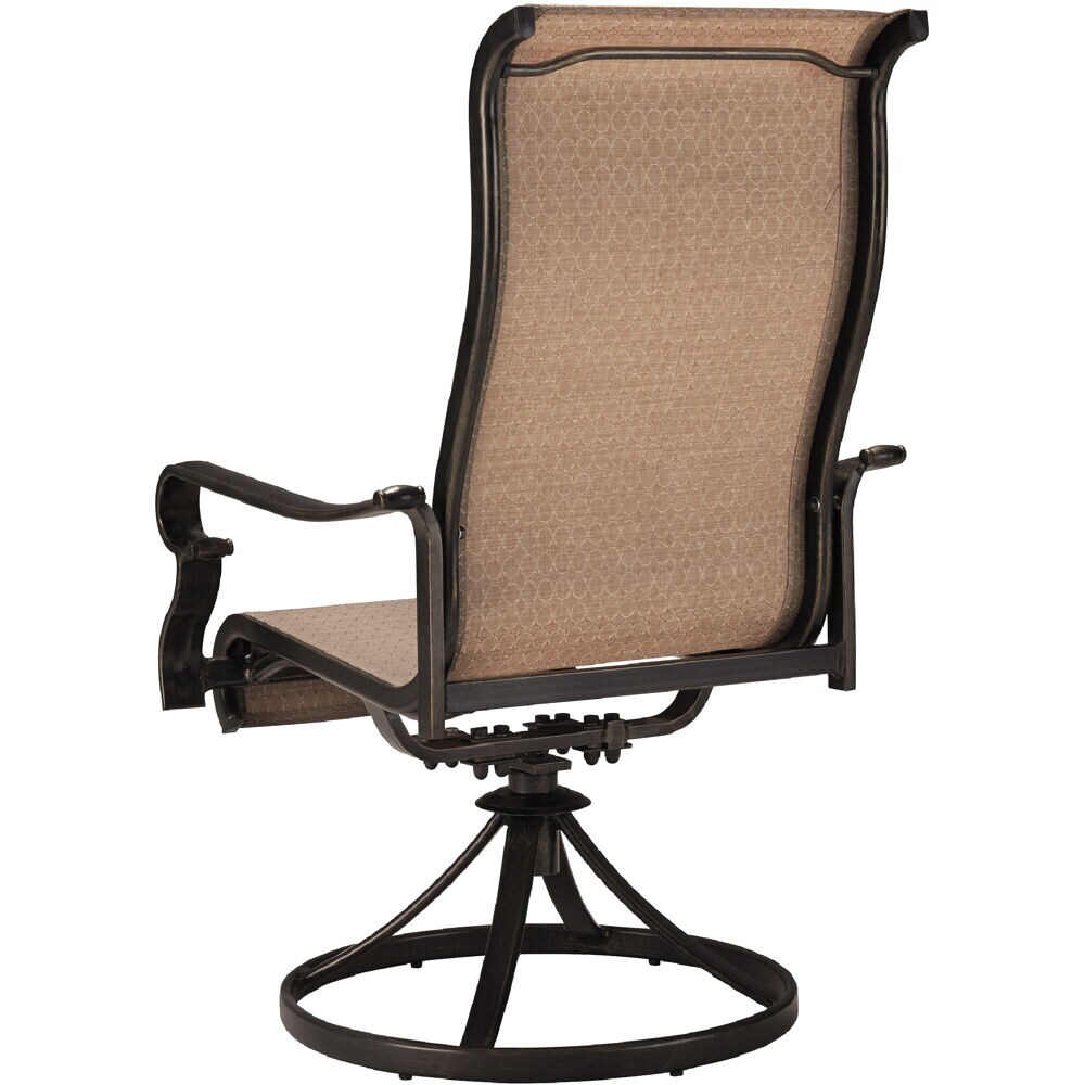 Brigantine 9-Piece Beige and Black Aluminum Outdoor Dining Set