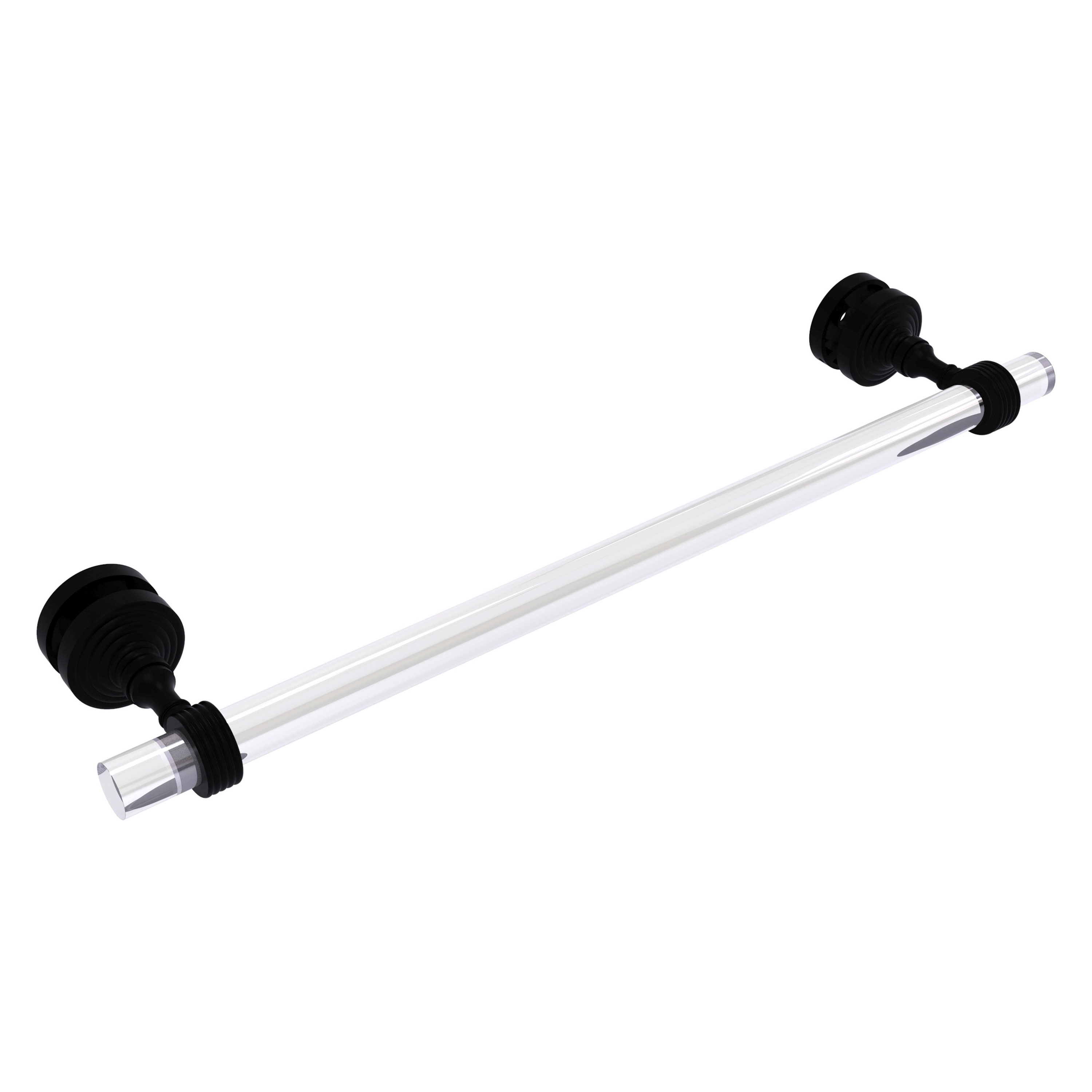 Allied Brass PG-41G-SM-18-BKM Pacific Grove 18-in Matte Black Wall mount Single Towel Bar