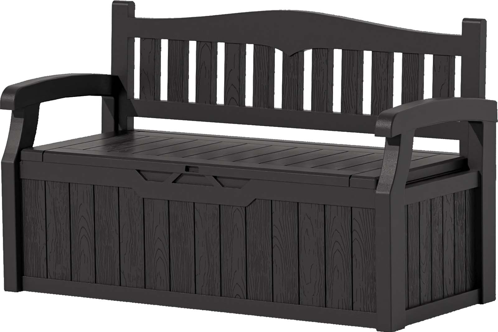 Patiowell WES-LCRC24-0431A-0 70-Gallon Black Plastic Deck Box