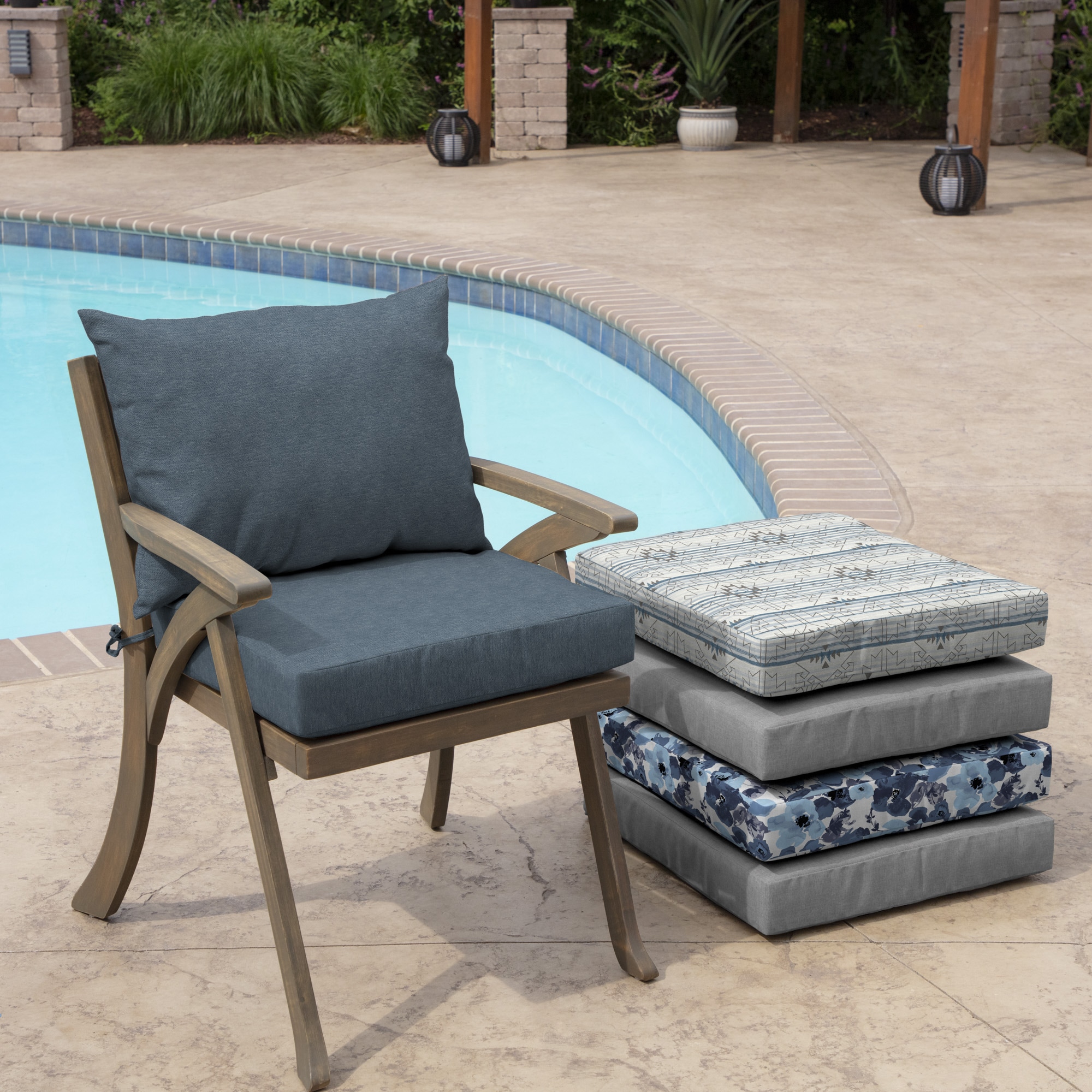 Arden Selections 21-in x 21-in 2-Piece Denim Alair Deep Seat Patio ...