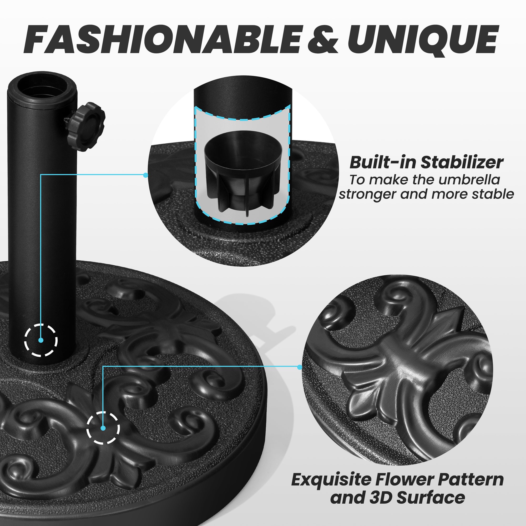 Crestlive Products CL-UB010BLK Umbrella-Bases - View #6
