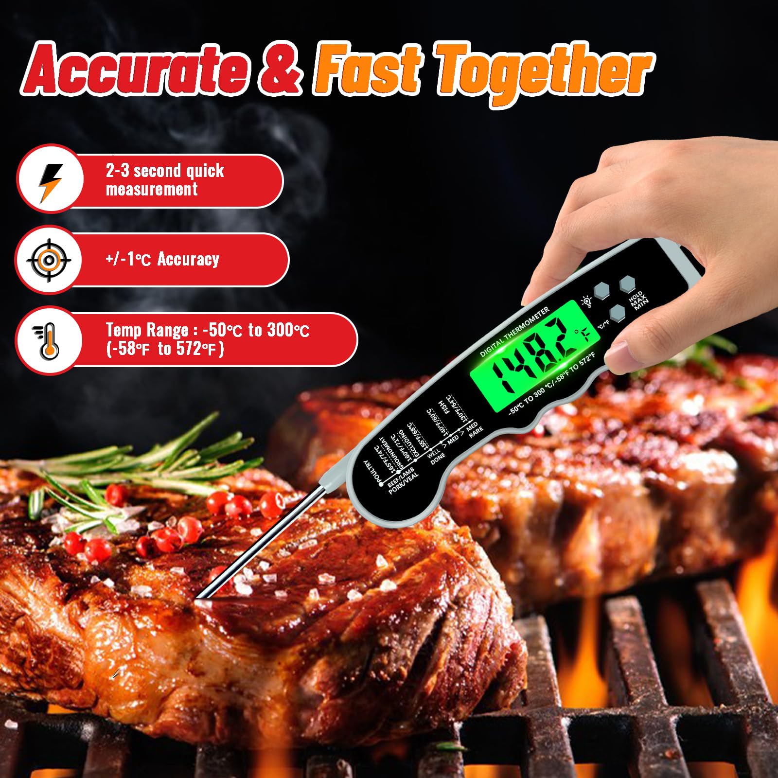 DHMHD LDH0811X297 Meat-Thermometers - View #2