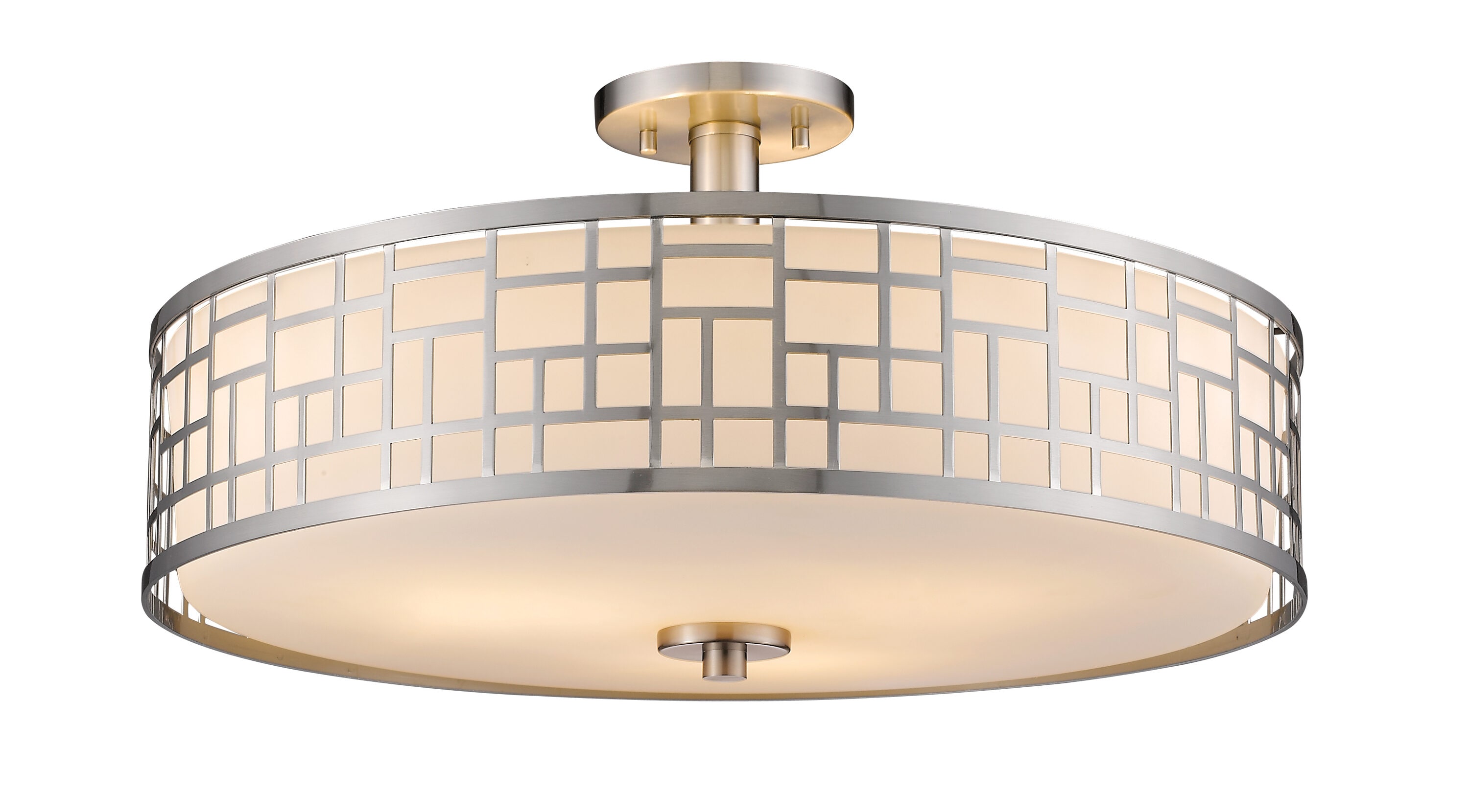 Z-Lite 330-SF20-BN Elea 1 -Light 20.5-in Brushed Nickel Semi Flush Mount Light