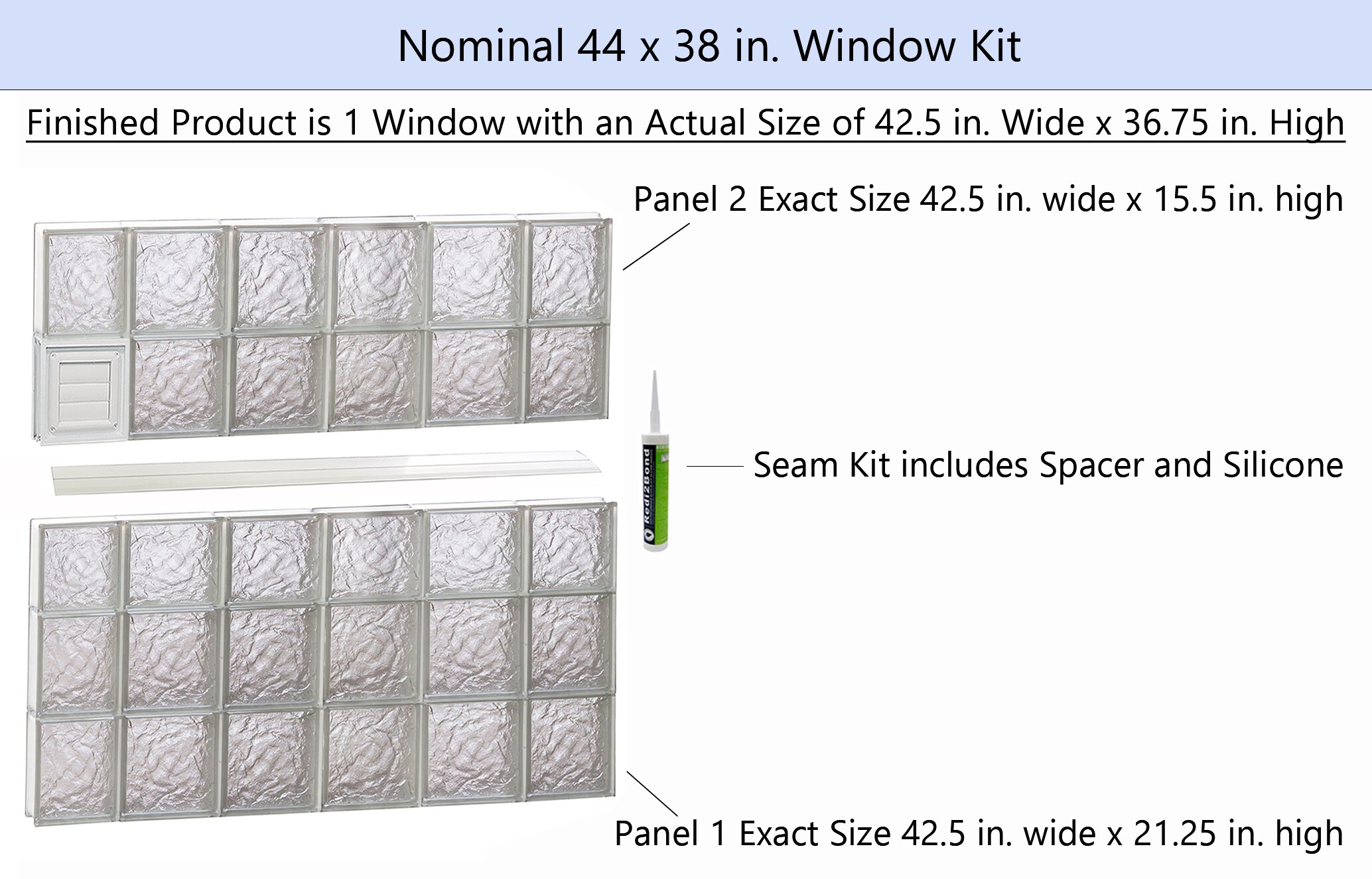 REDI2SET D4438IS Glass-Block-Windows - View #2