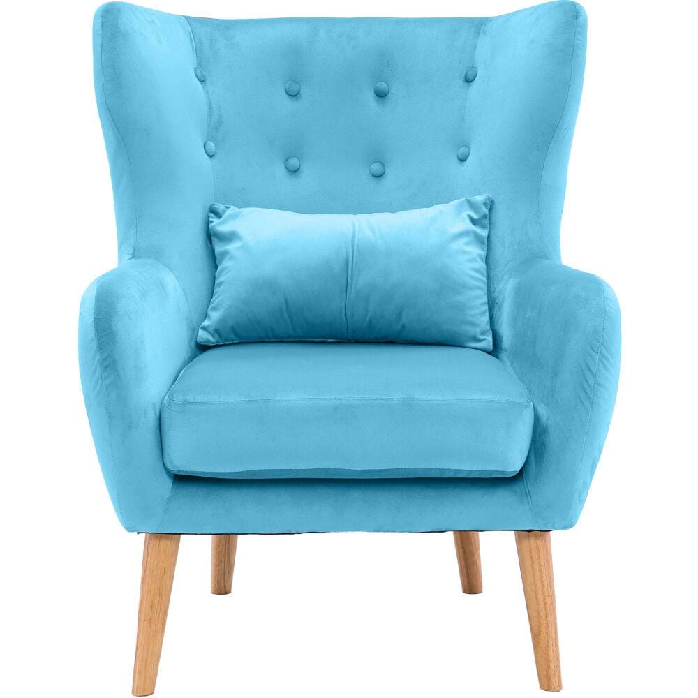 Critter Sitters CSVELCHR-TEAL 37-in Teal Upholstered Kids Accent Chair