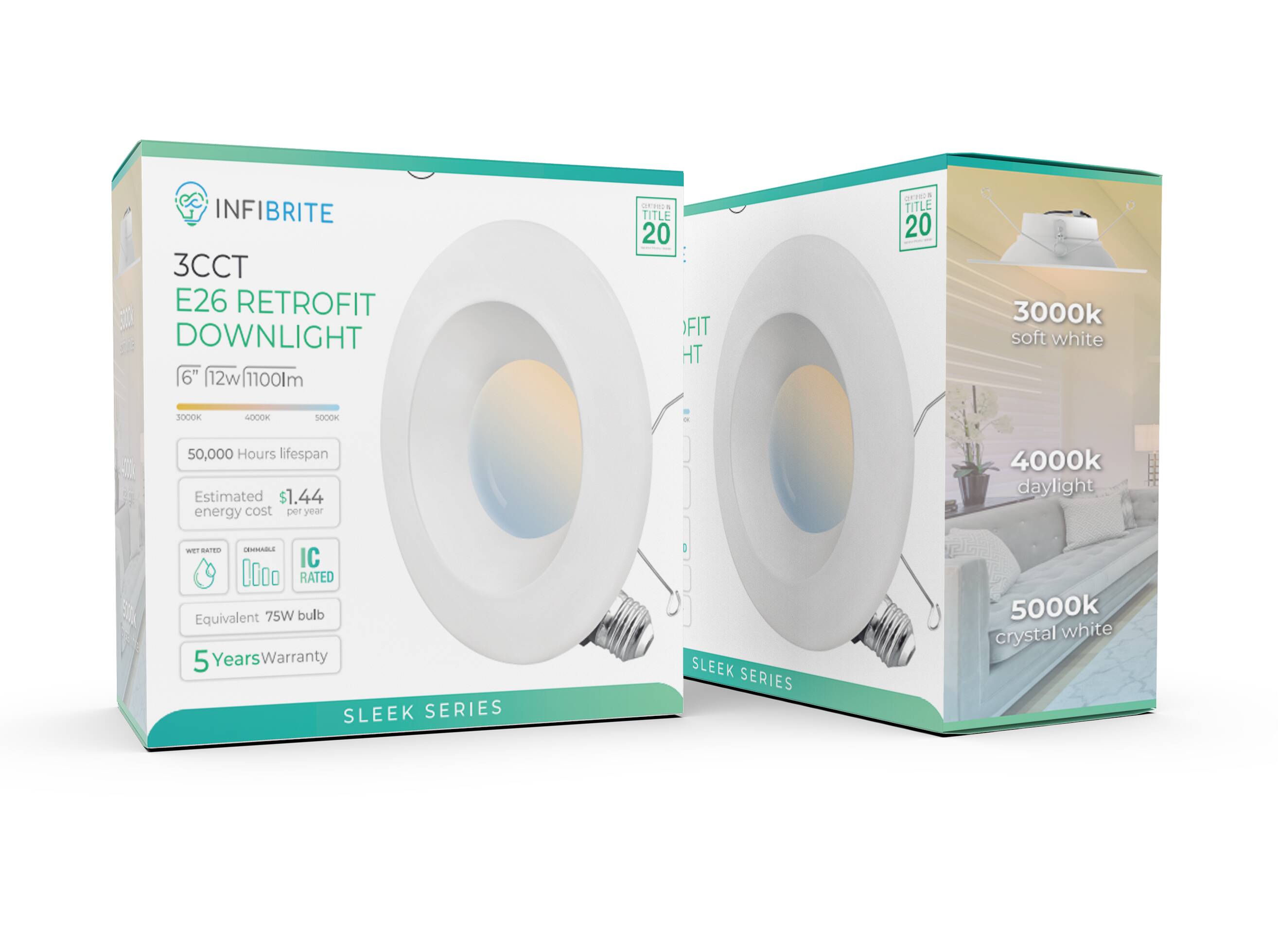 Infibrite IB-006-7-12W-HL-6PK Recessed-Kits - View #8