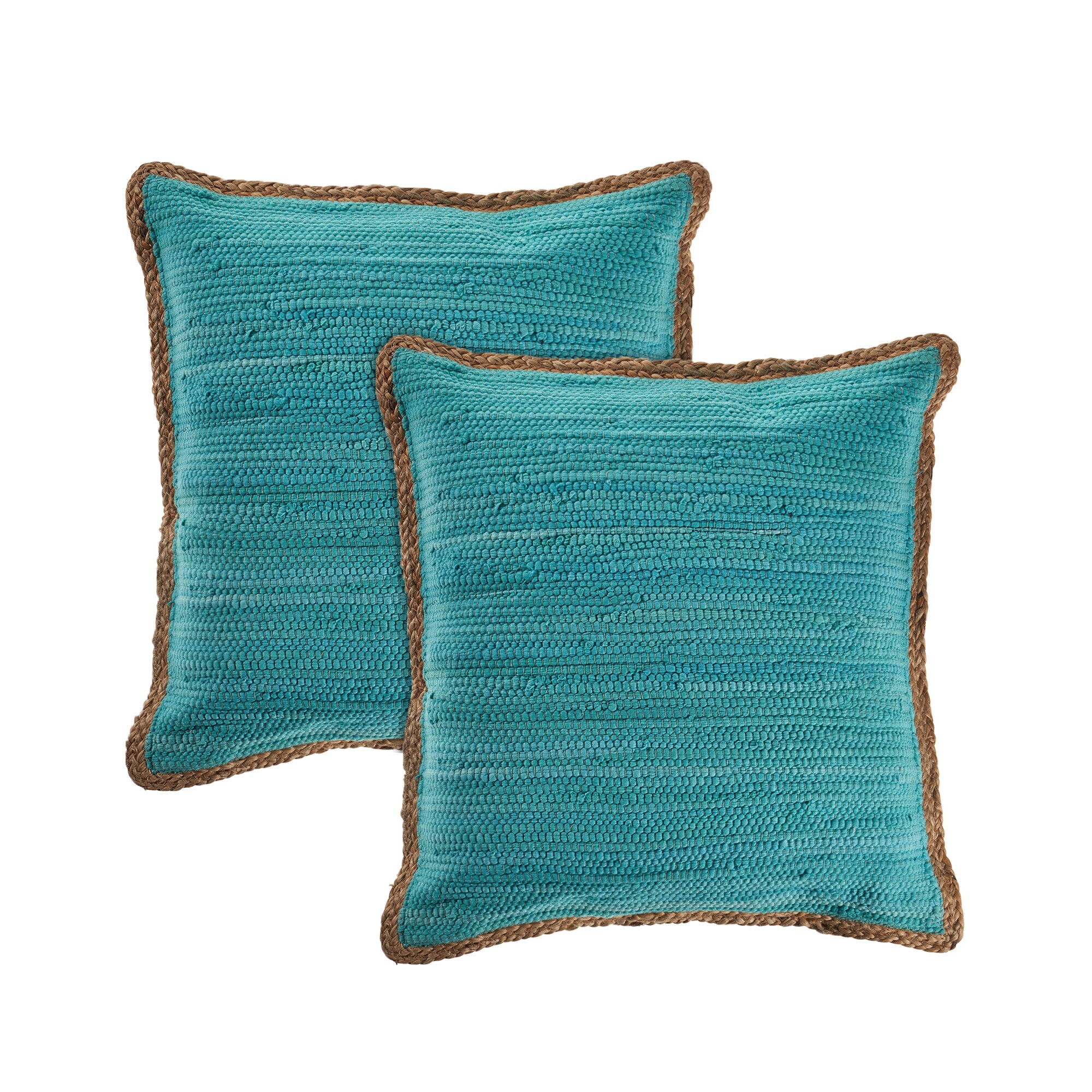 LR Home Riley 20in x 20in Blue/Turquoise Indoor Decorative Pillow in