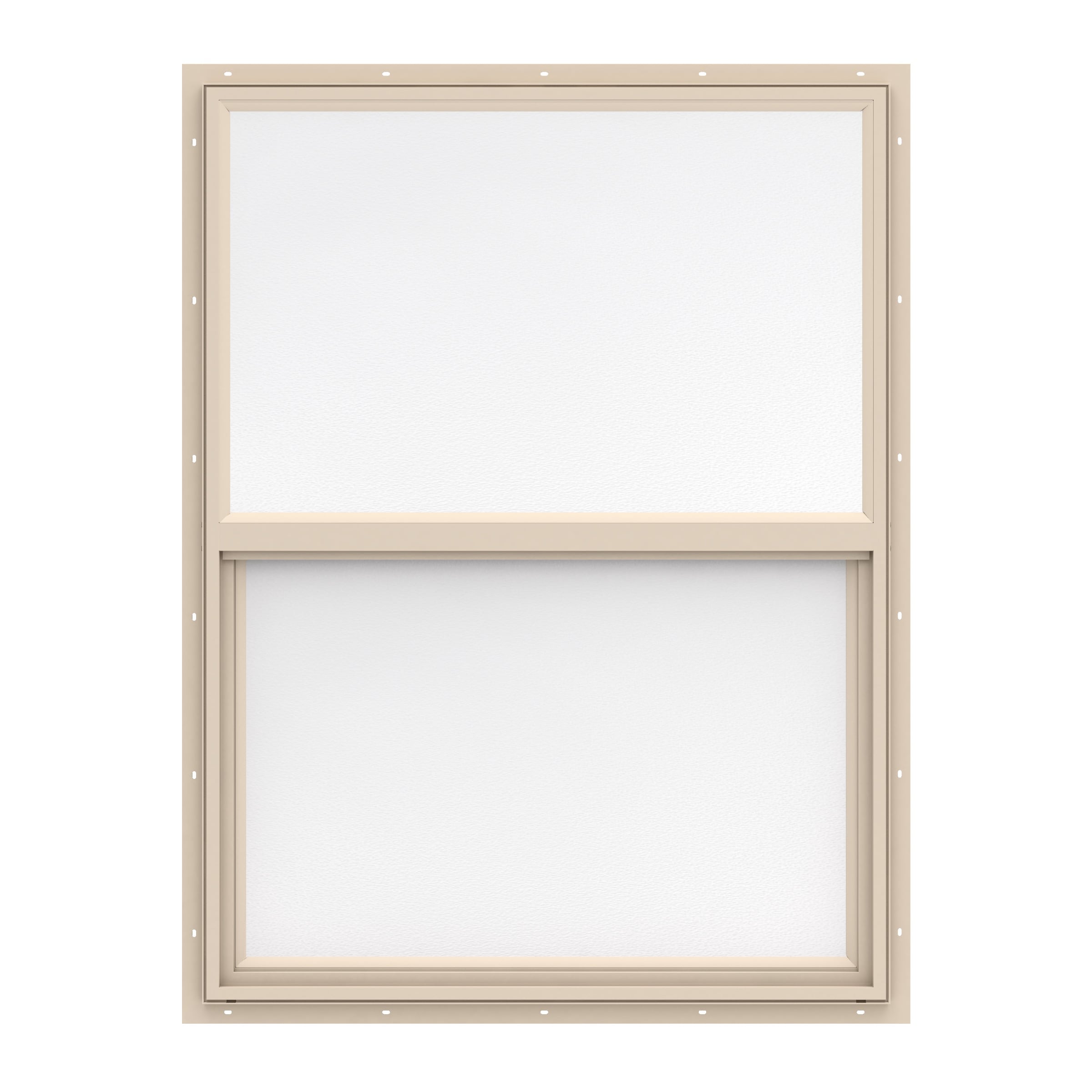 Pella 1000011917 150 Series West 23-1/2-in x 35-1/2-in Almond Exterior Vinyl New Construction Single Hung Window Low-E argon Double Pane Glass (Half Screen Included)