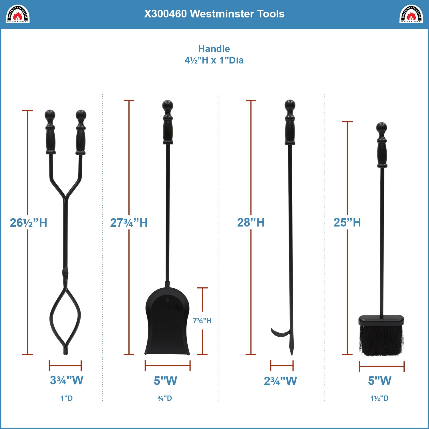 Minuteman International X300460 Fireplace-Tools - View #2