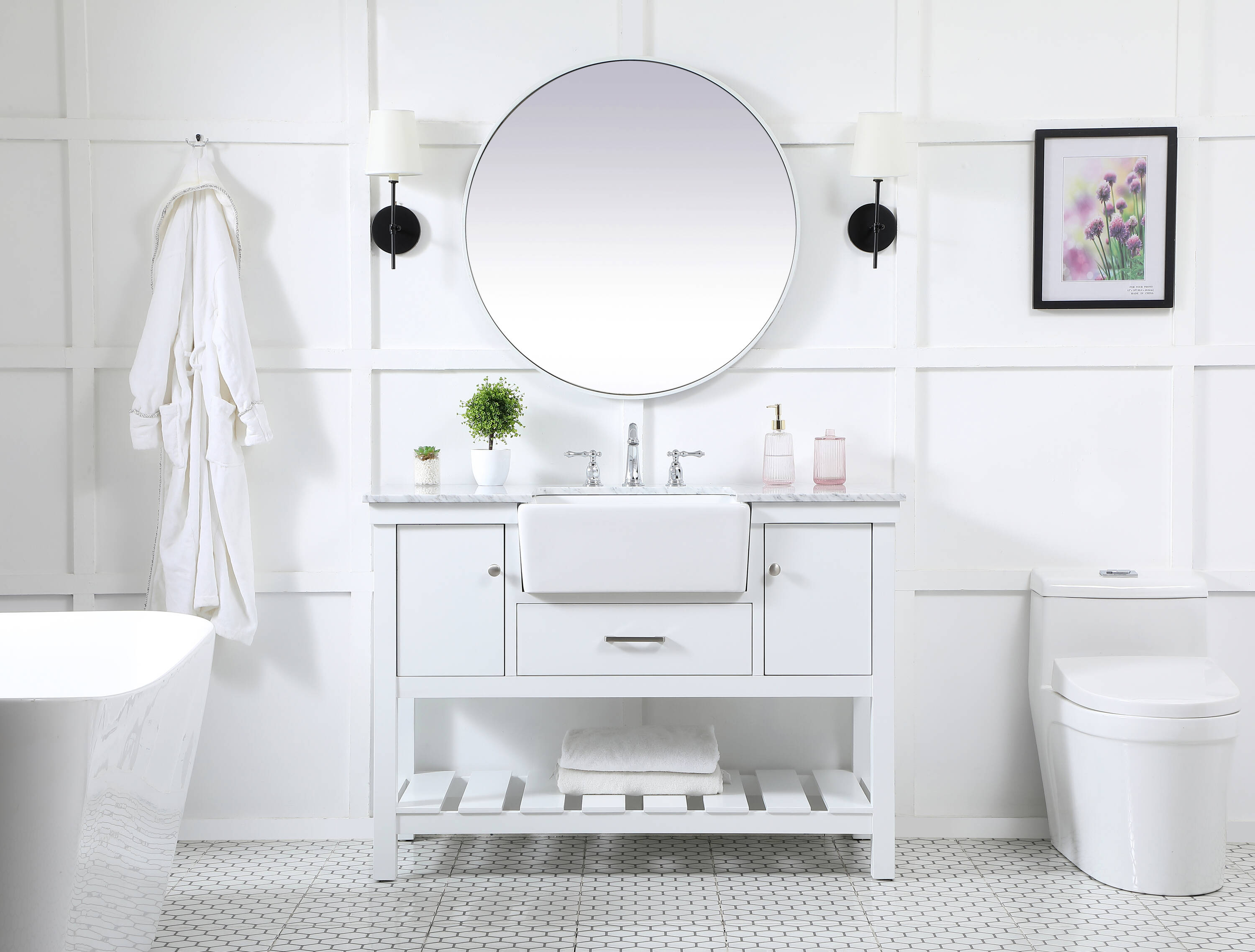 Elegant Decor HF180444WH Bath-Vanity-Combo - View #5