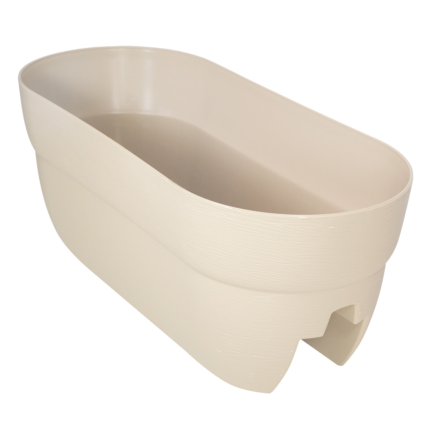 EMSCO GROUP 2440-1 Rectangle 23.75-in W x 10.5-in H Off-white Resin Indoor/Outdoor Railing Planter