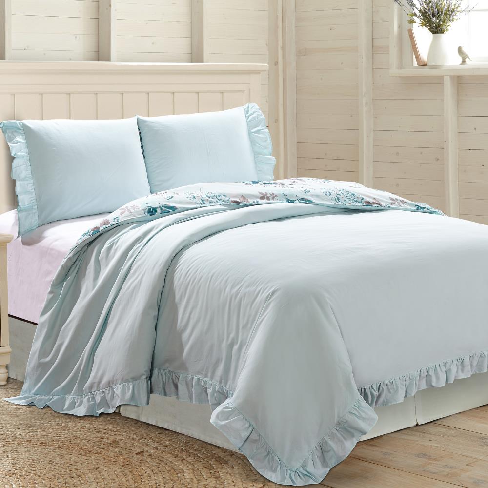 Amrapur Overseas 3DVTCTNG-CSY-KG Ruffled duvet set Multi Reversible King Duvet Blend