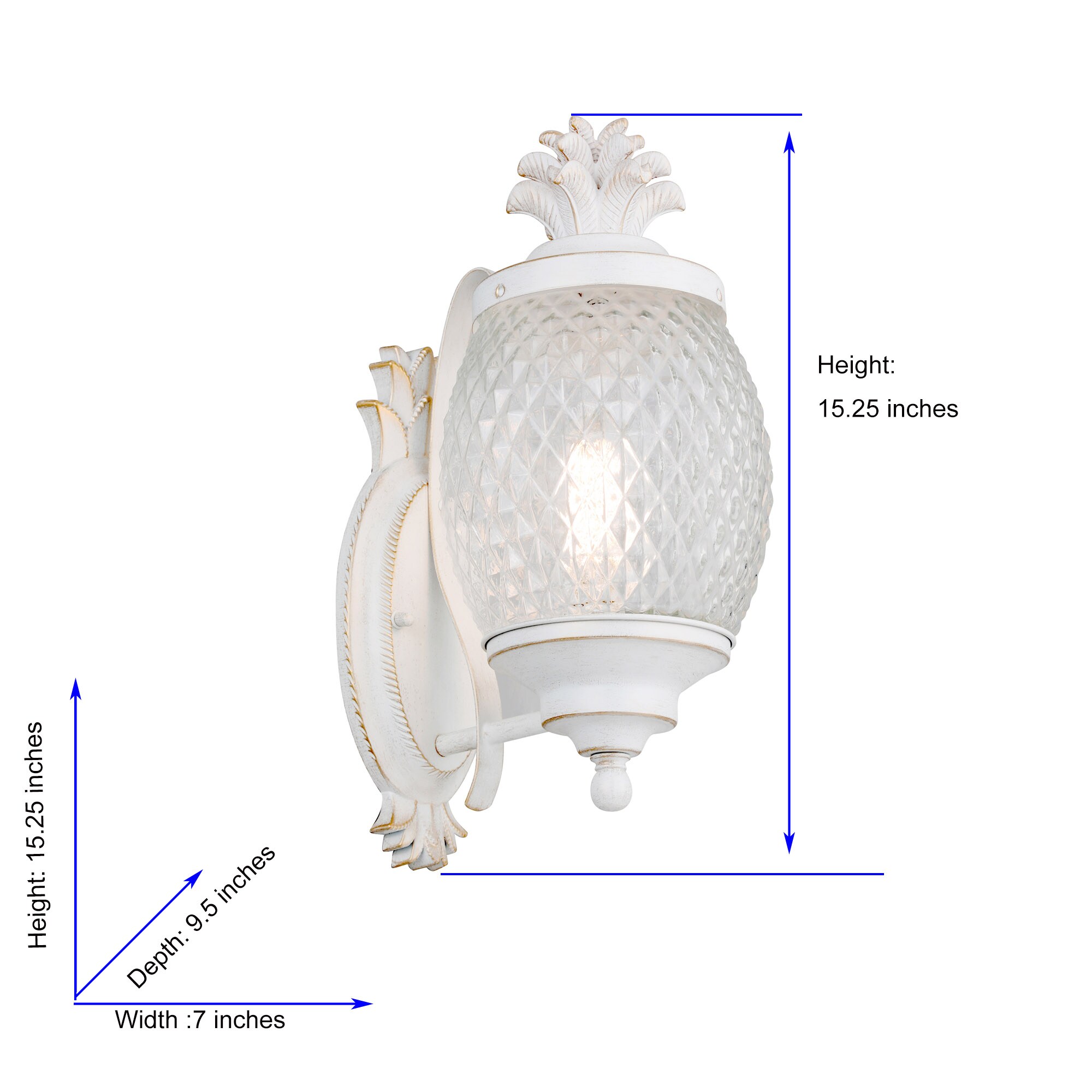 Pineapple outdoor on sale light fixture