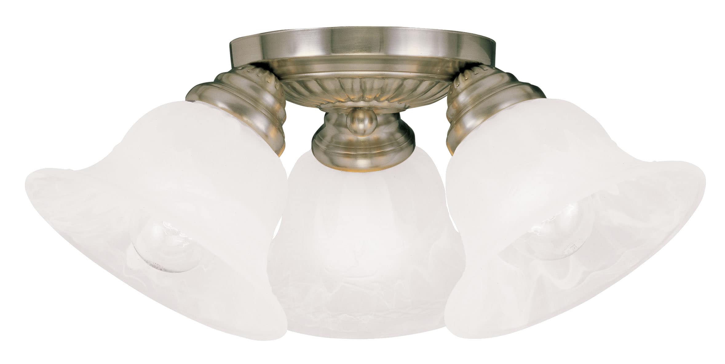 Livex Lighting 1529-01 Edgemont 3 -Light 16-in Antique Brass Semi Flush Mount Light