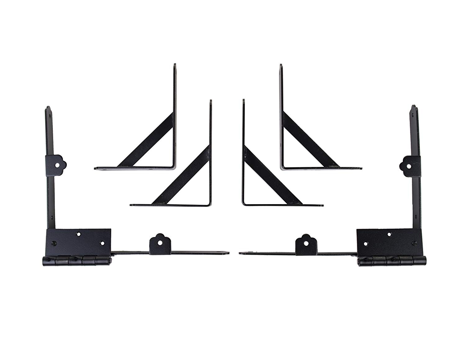 NUVO Black Galvanized Steel Heavy Duty Decorative 6″ Tee Hinges