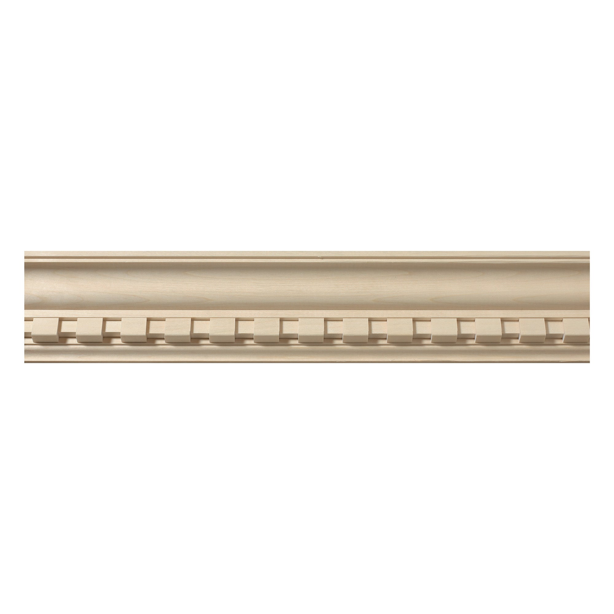 Ornamental Mouldings 1707-92WHW 4-1/2-in x 7-ft 8-in Poplar Unfinished Wood Dentil 1707 Crown Moulding