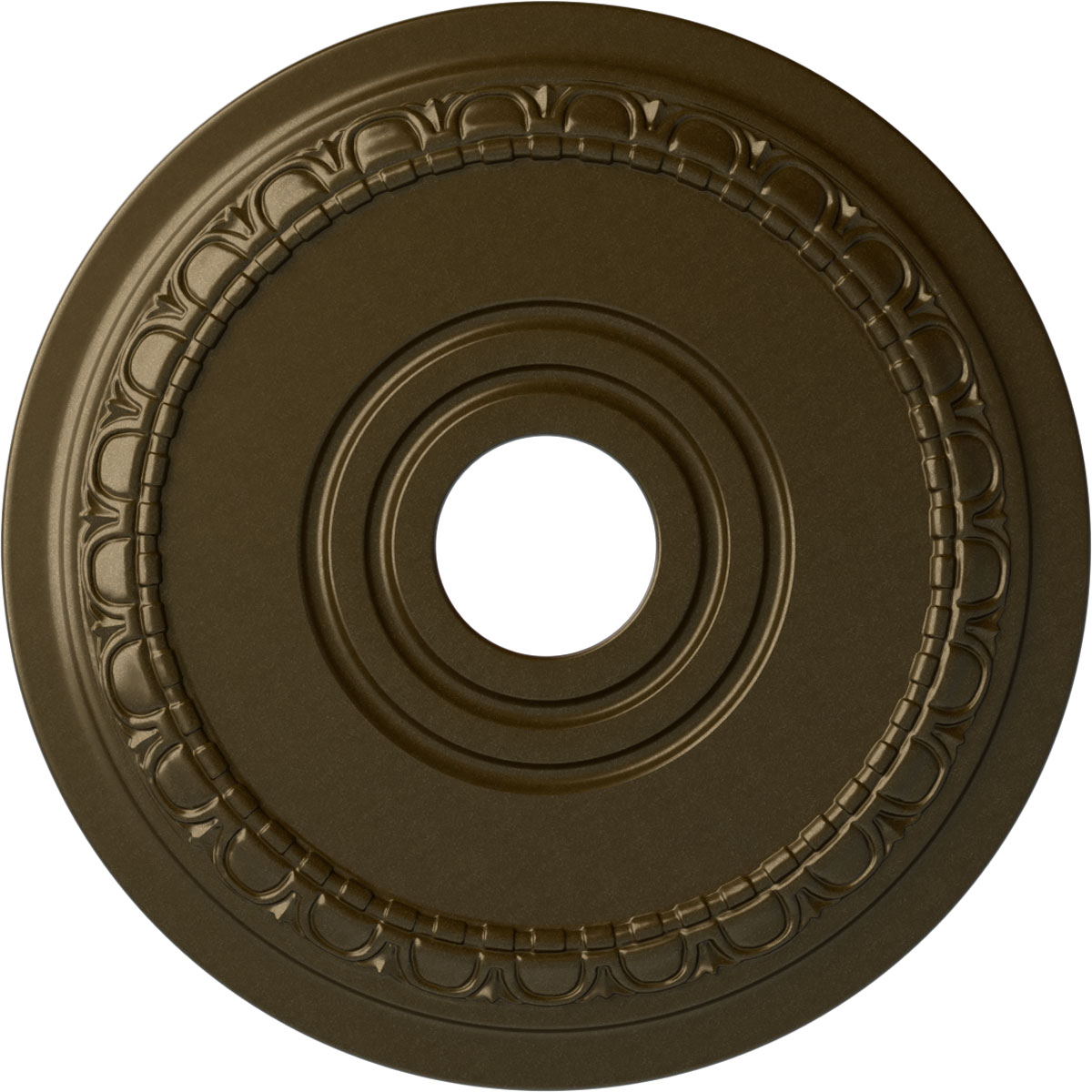 Ekena Millwork CM17MUBRS Munich 17.5-in W x 17.5-in L Painted Brass Polyurethane Whole Ceiling Medallion